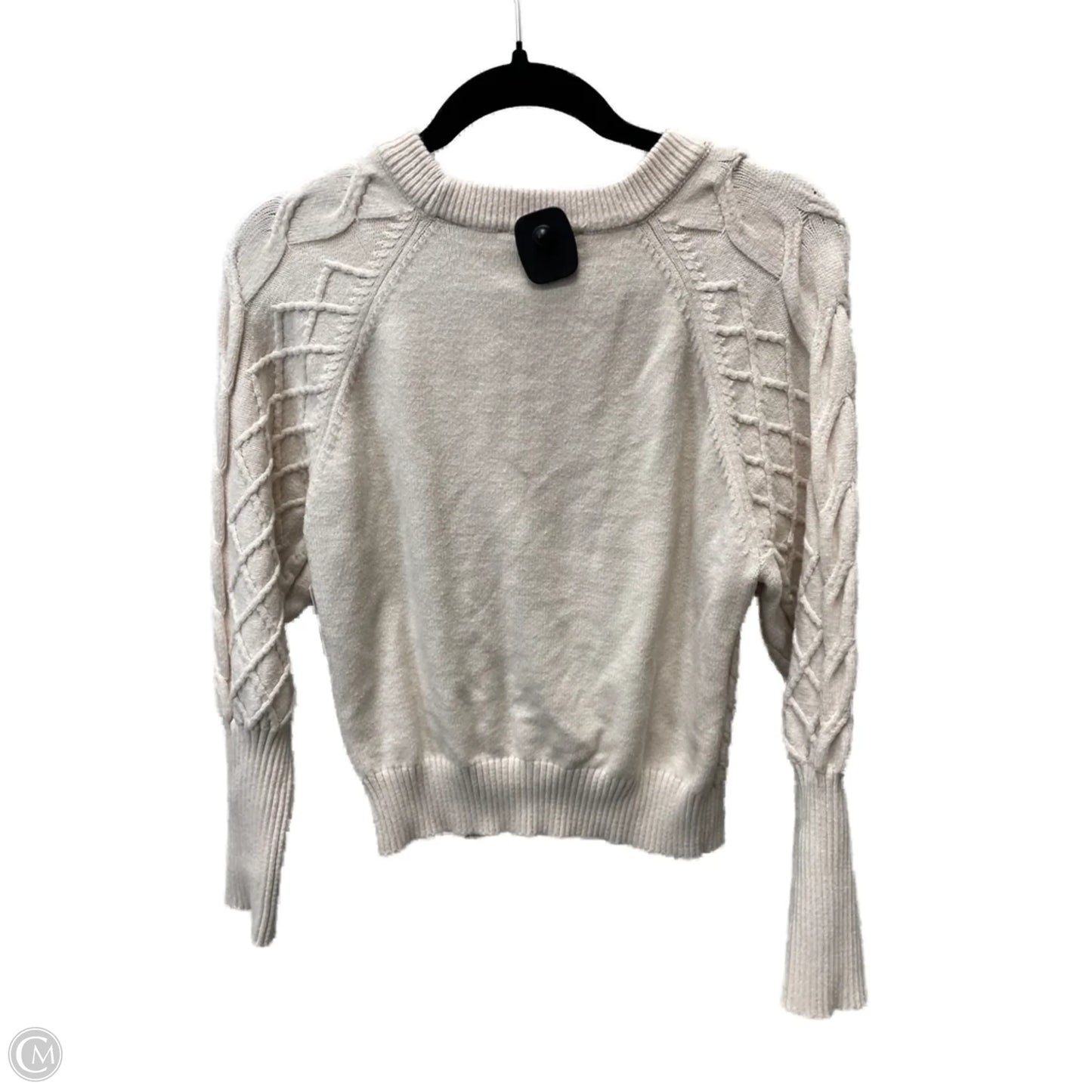 Sweater By Tahari By Arthur Levine In Cream, Size: M