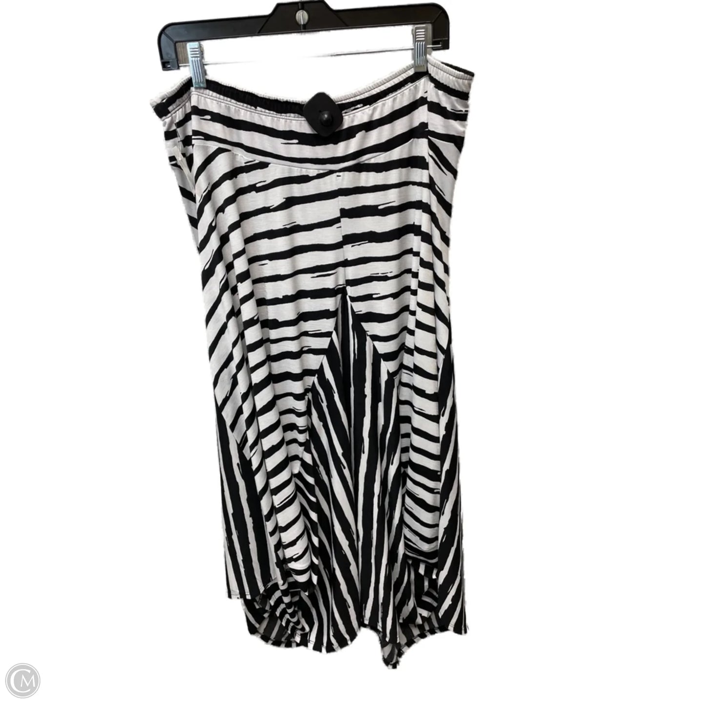 Skirt Midi By Ic By Connie K In Black & White, Size: 18