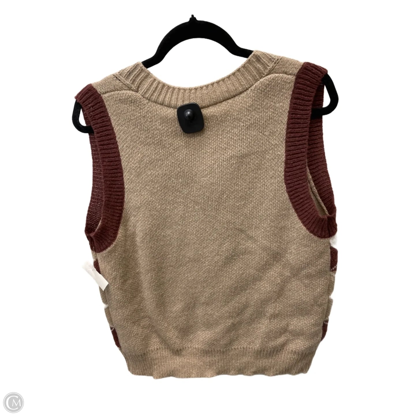 Sweater Cardigan By Clothes Mentor In Tan, Size: L