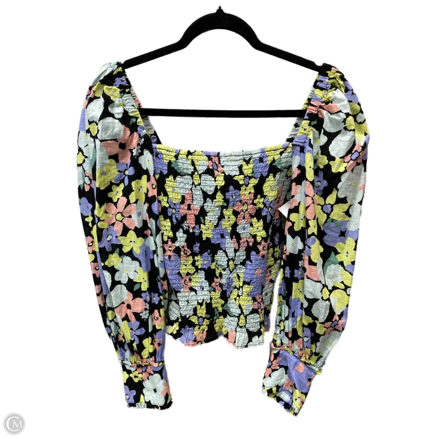 Top Long Sleeve By Free People In Floral Print, Size: S