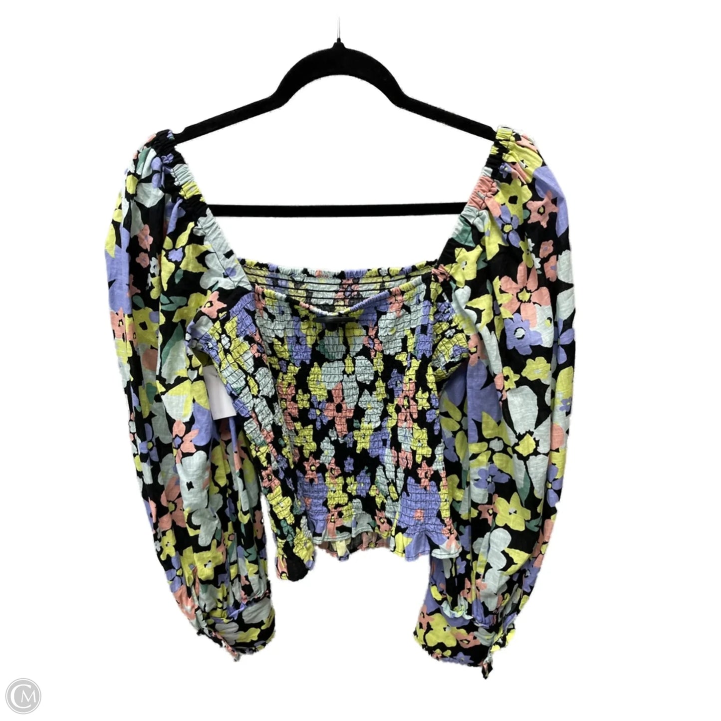Top Long Sleeve By Free People In Floral Print, Size: S