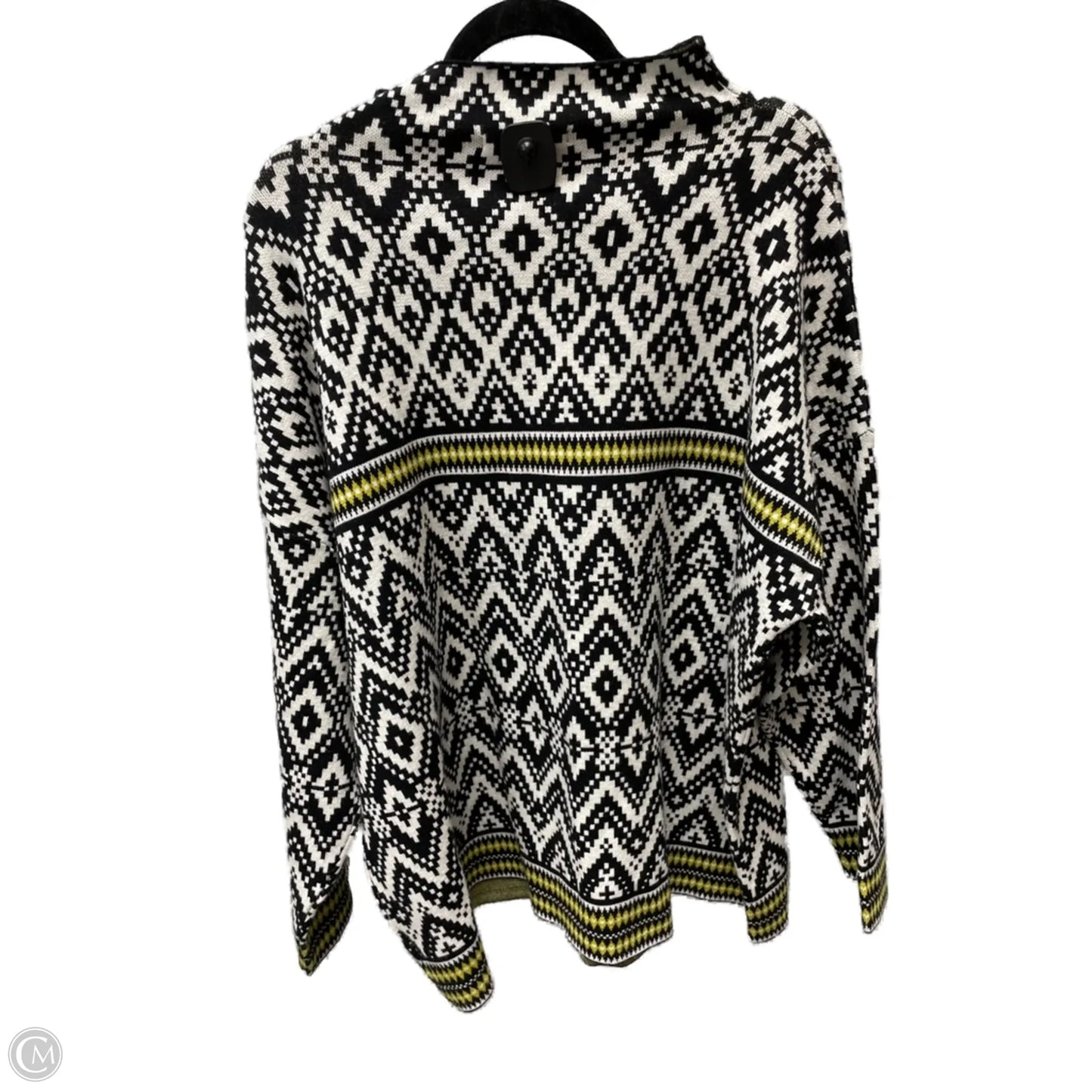 Sweater By Tahari In Black & Cream, Size: 2x