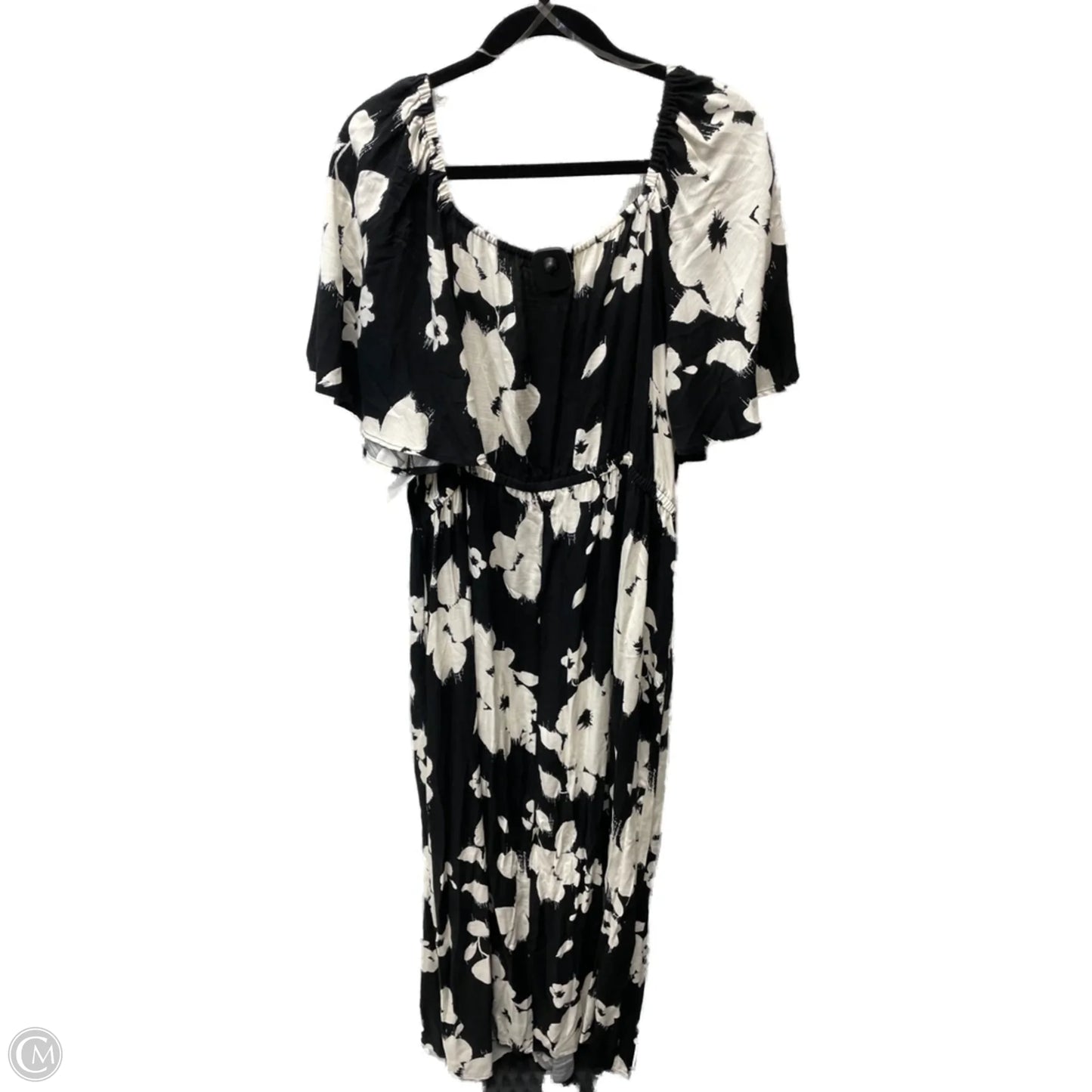 Dress Casual Midi By Ava & Viv In Black & Cream, Size: 1x