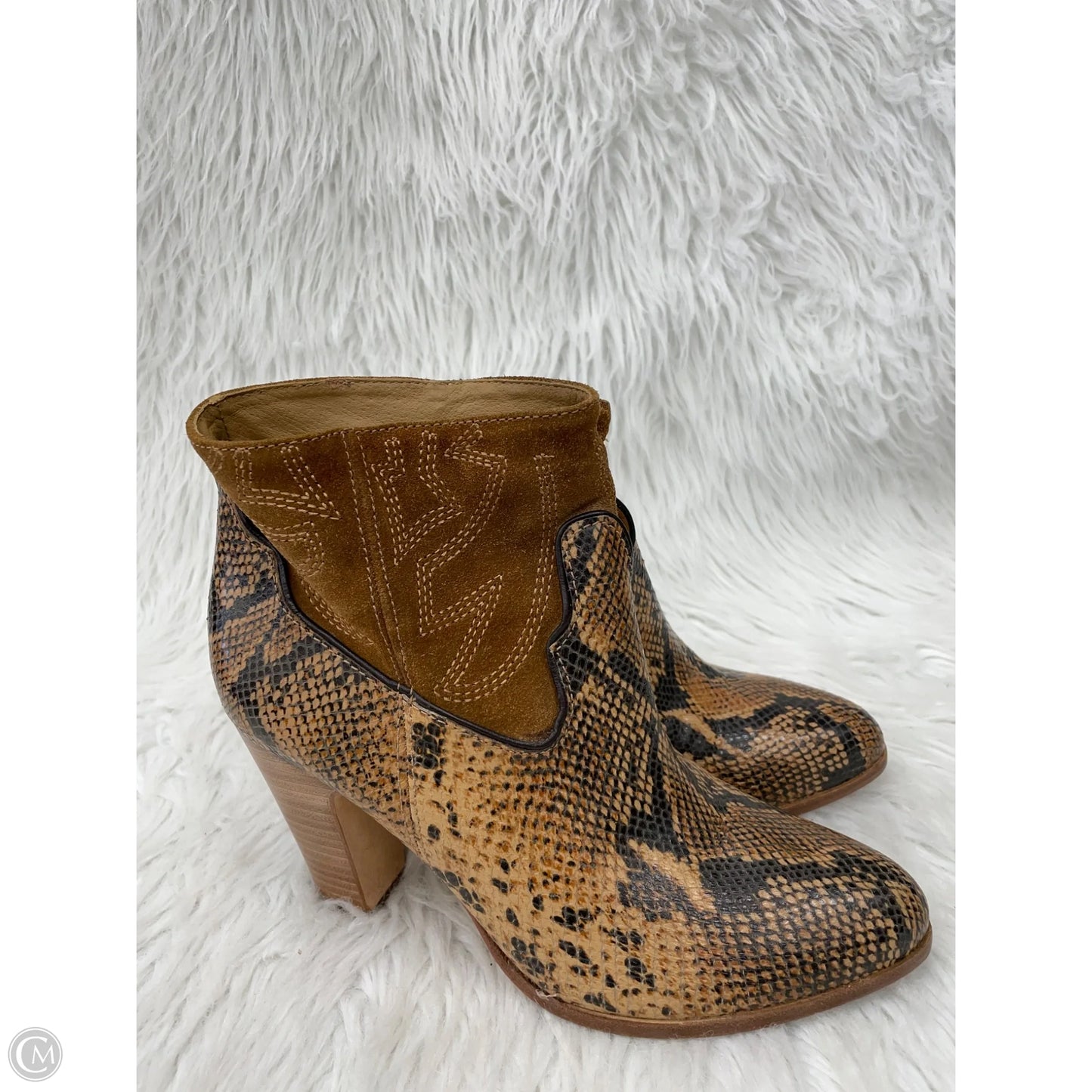 Boots Ankle Heels By Matisse In Snakeskin Print, Size: 9.5