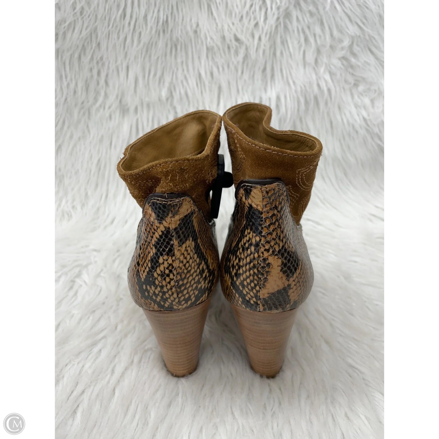 Boots Ankle Heels By Matisse In Snakeskin Print, Size: 9.5