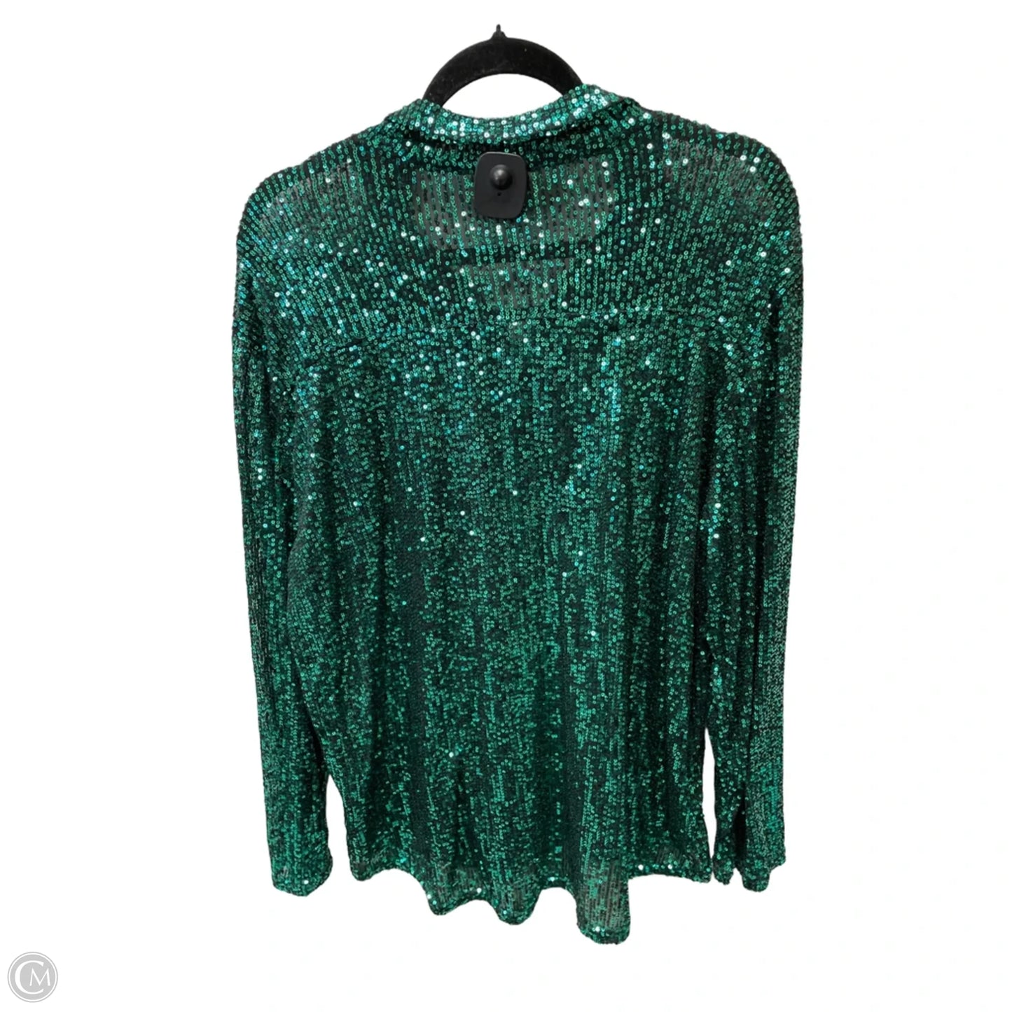 Blouse Long Sleeve By Pol In Green, Size: S