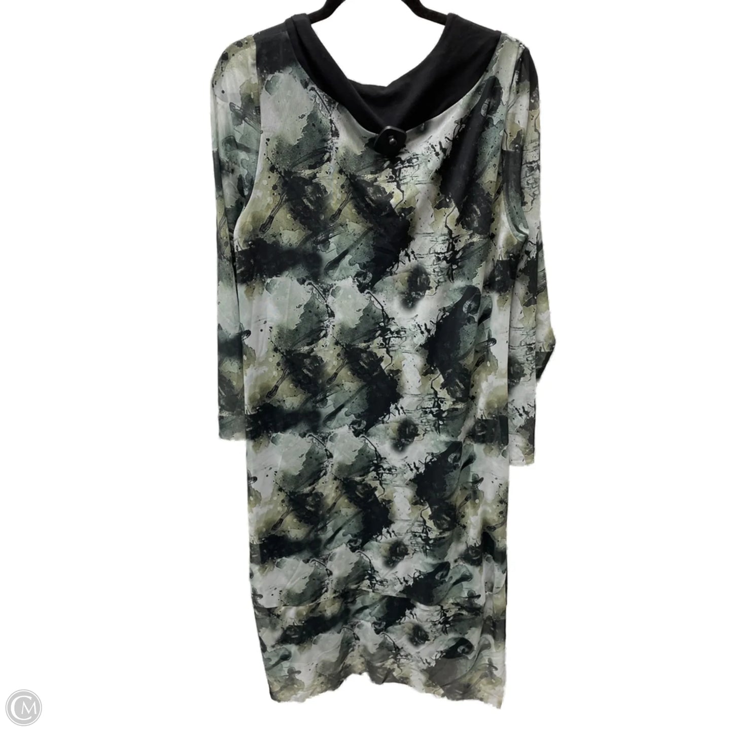 Dress Casual Midi By Lukka In Black & Green, Size: Xl