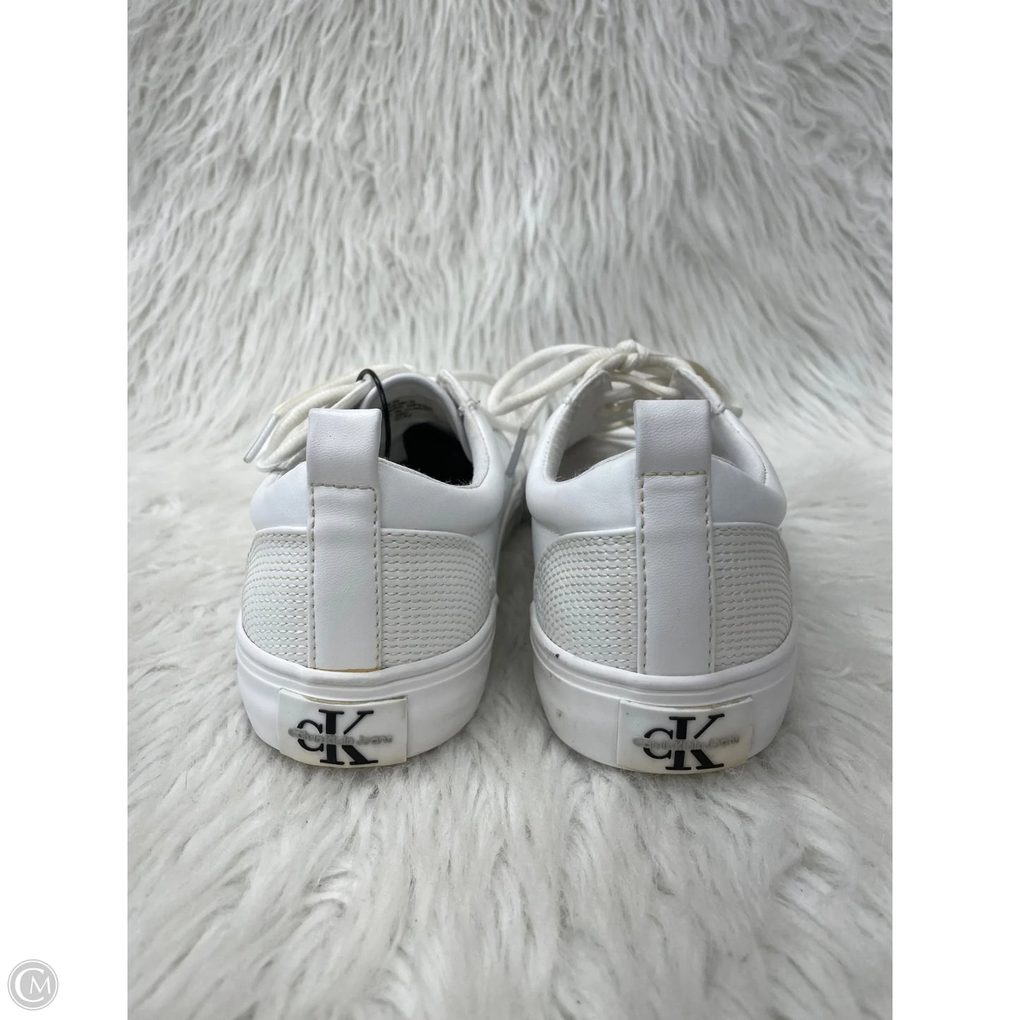 Shoes Sneakers By Calvin Klein In Cream, Size: 8