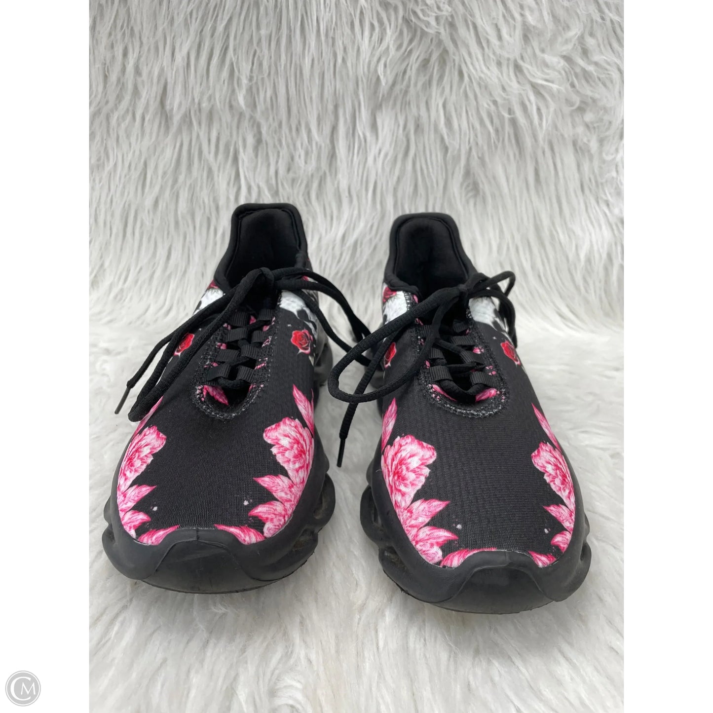 Shoes Athletic By Clothes Mentor In Black & Pink, Size: 7.5