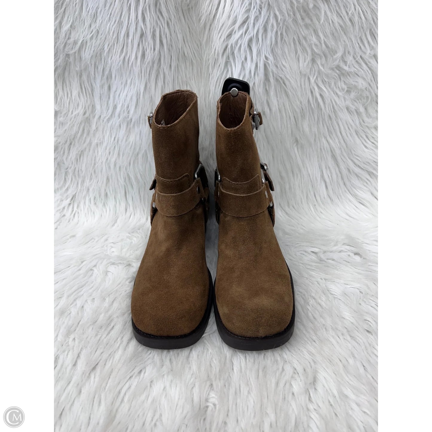 Boots Ankle Heels By Ash In Brown, Size: 11