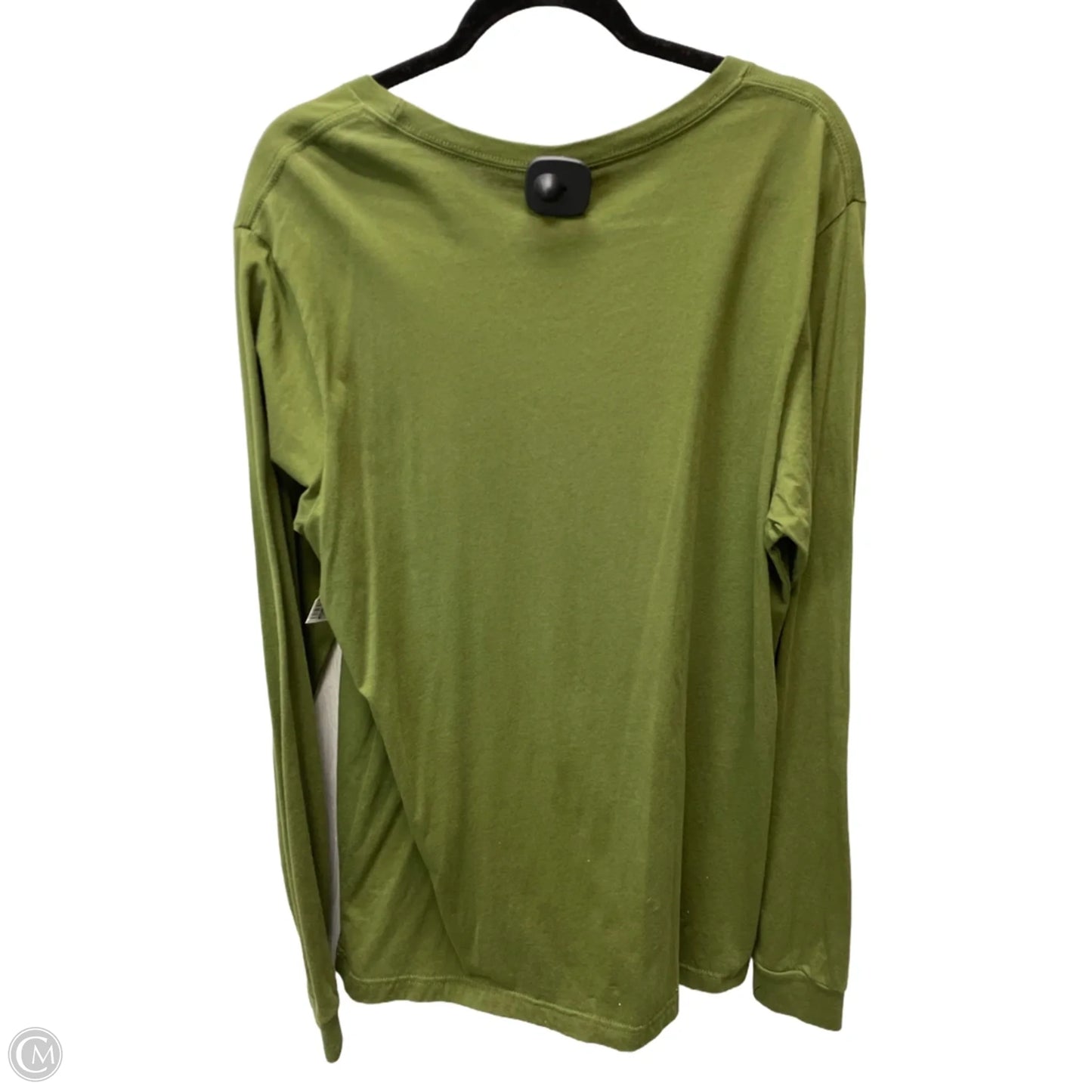 Top Long Sleeve By Bella + Canvas In Green, Size: Xl