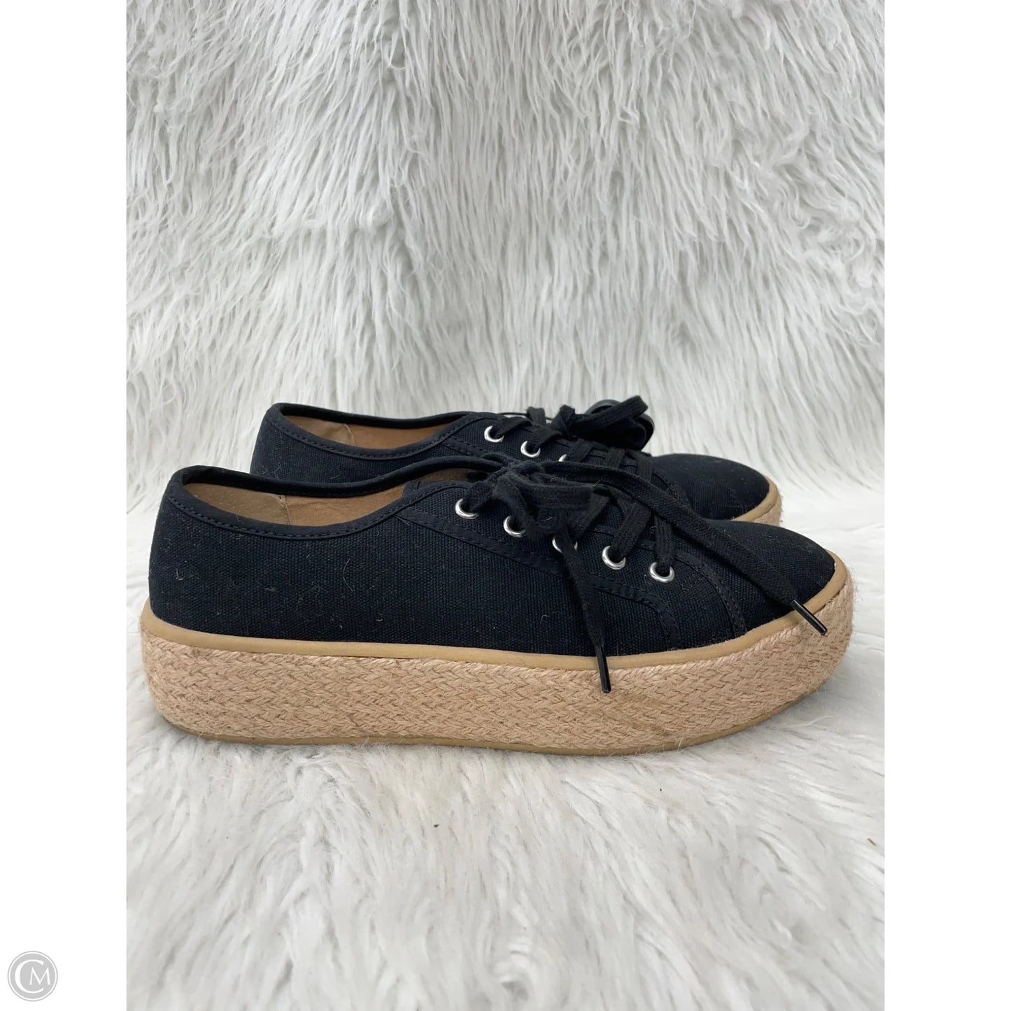 Shoes Sneakers Platform By Clothes Mentor In Black & Tan, Size: 8.5