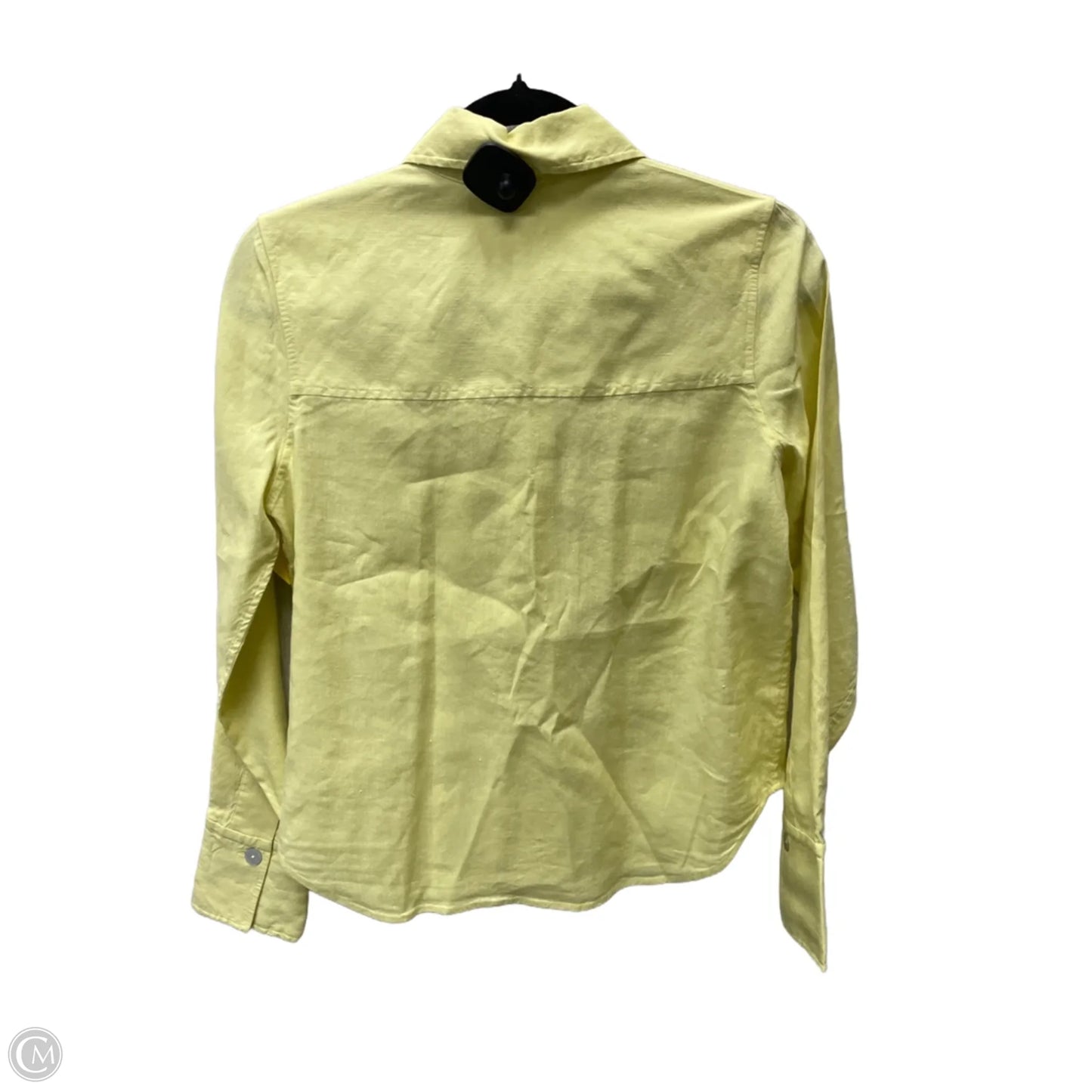 Blouse Long Sleeve By Vince In Yellow, Size: S