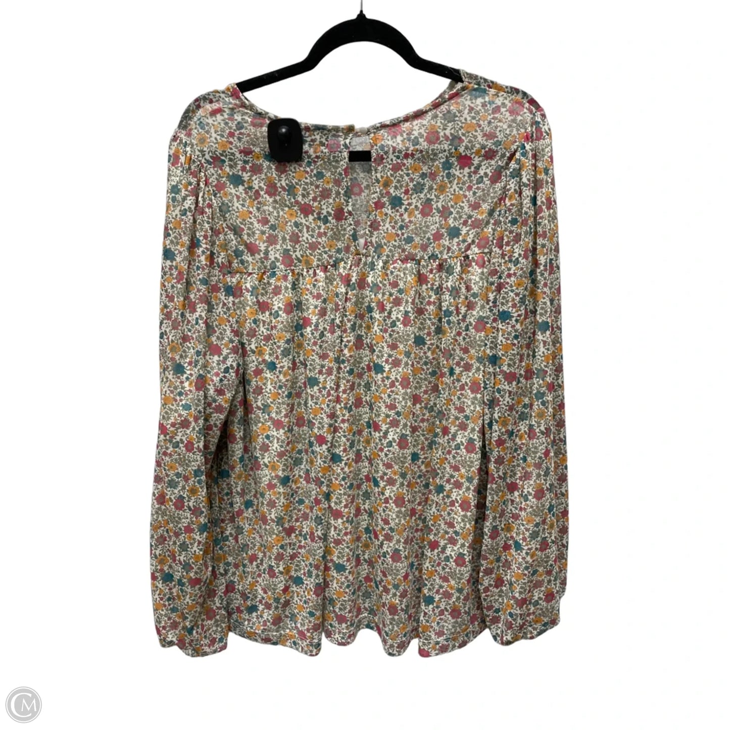 Blouse Long Sleeve By Lane Bryant In Floral Print, Size: L