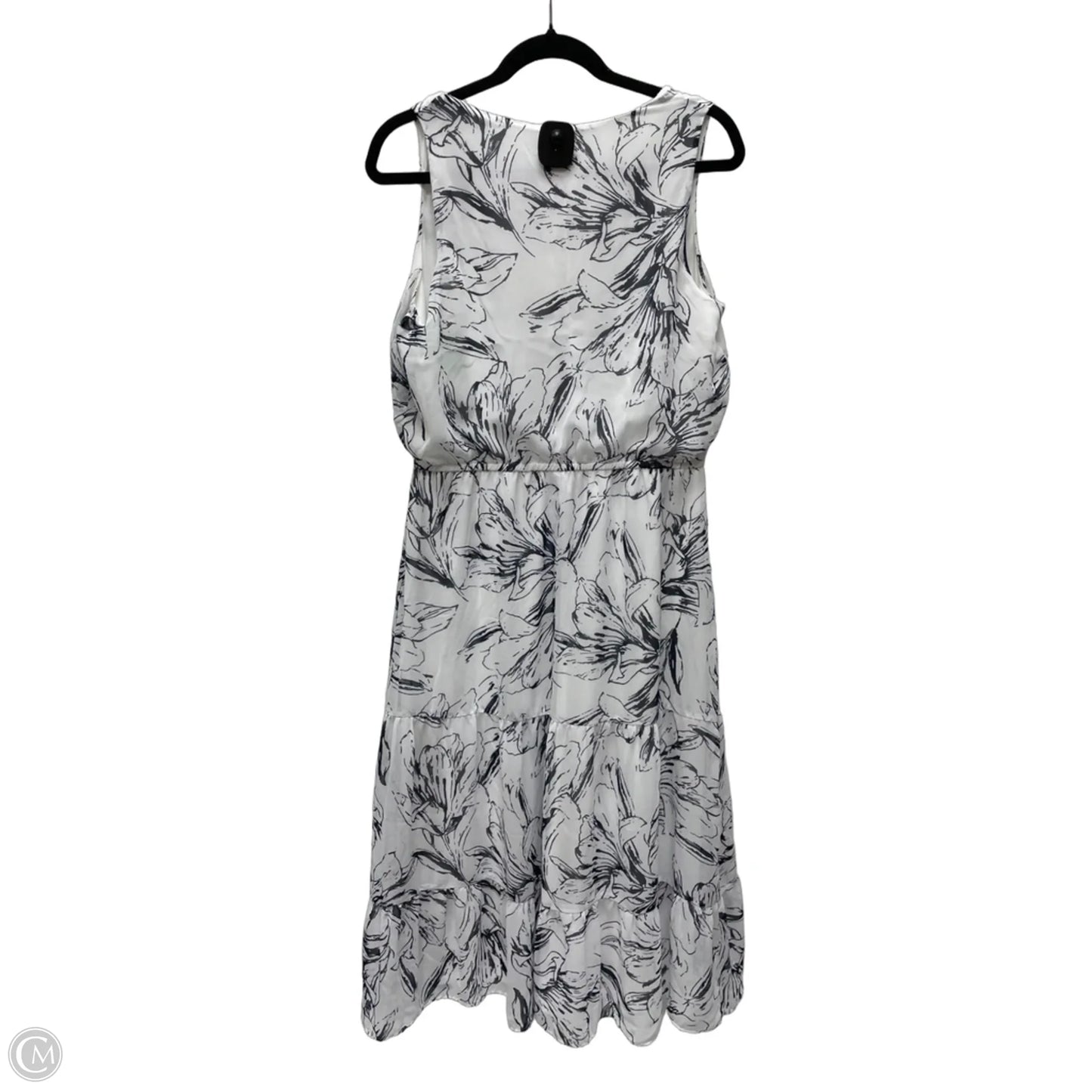 Dress Casual Maxi By Signature By Robbie Bee In Blue & White, Size: L