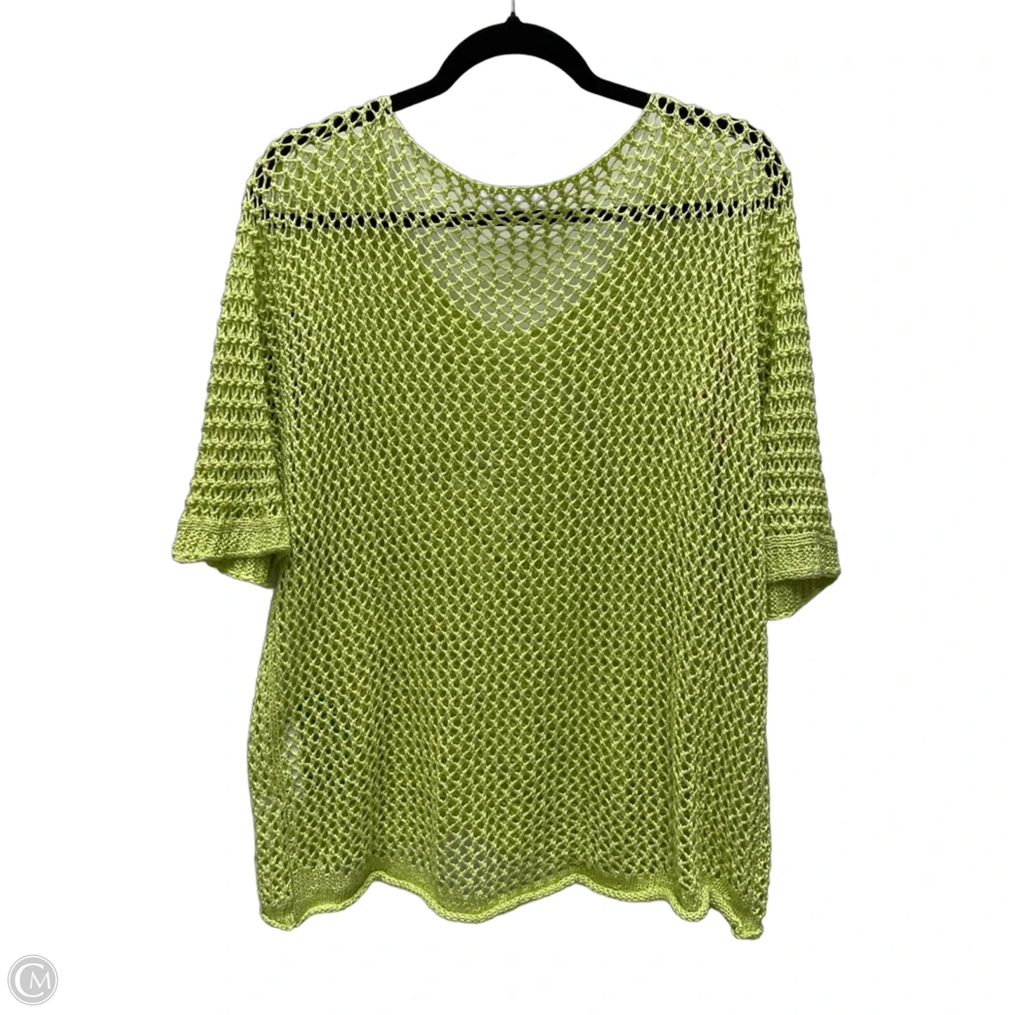 Sweater Short Sleeve By Clothes Mentor In Green, Size: L