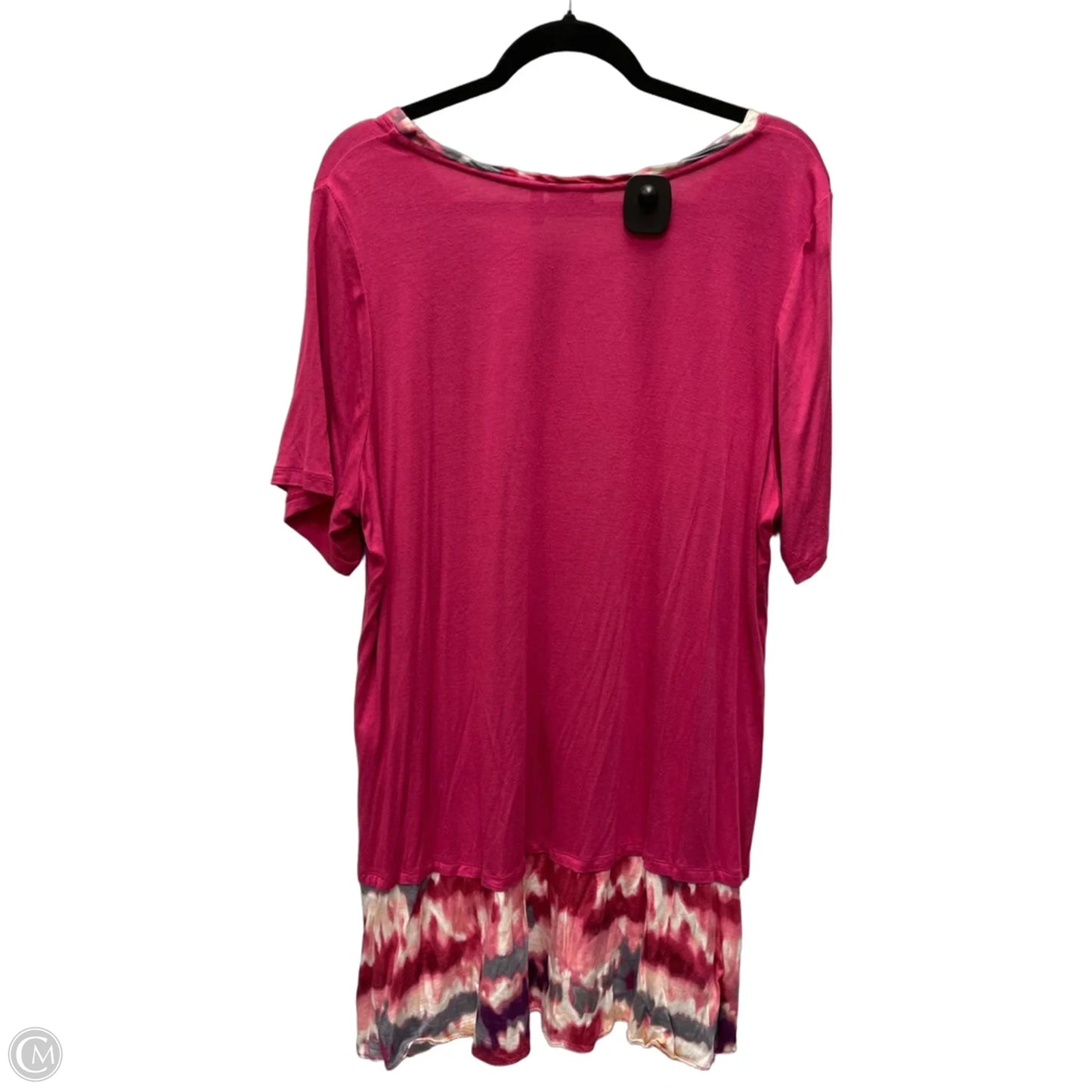Top Short Sleeve By Logo In Pink, Size: 2x