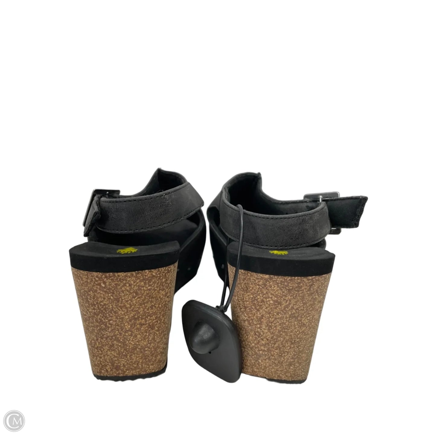 Sandals Heels Wedge By Volatile In Black, Size: 7