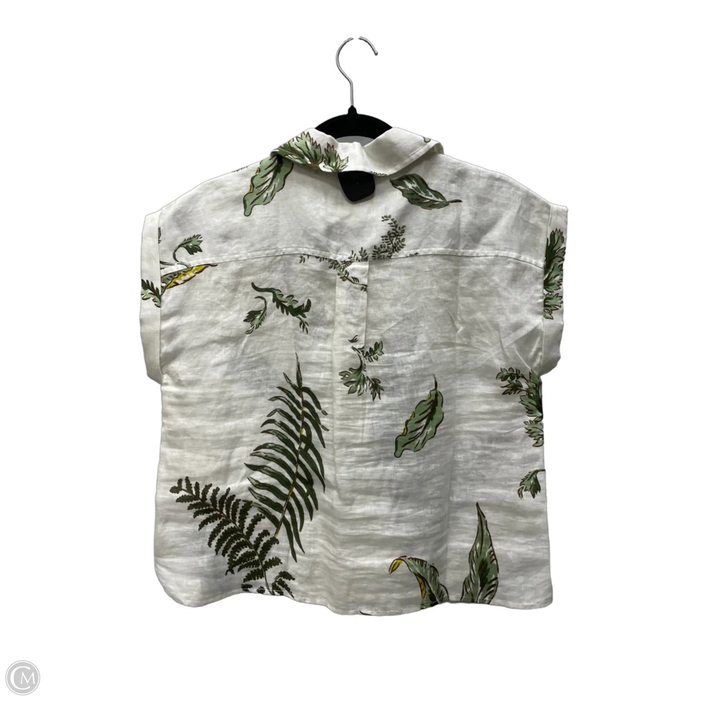 Top Short Sleeve By Anthropologie In Tropical Print, Size: S