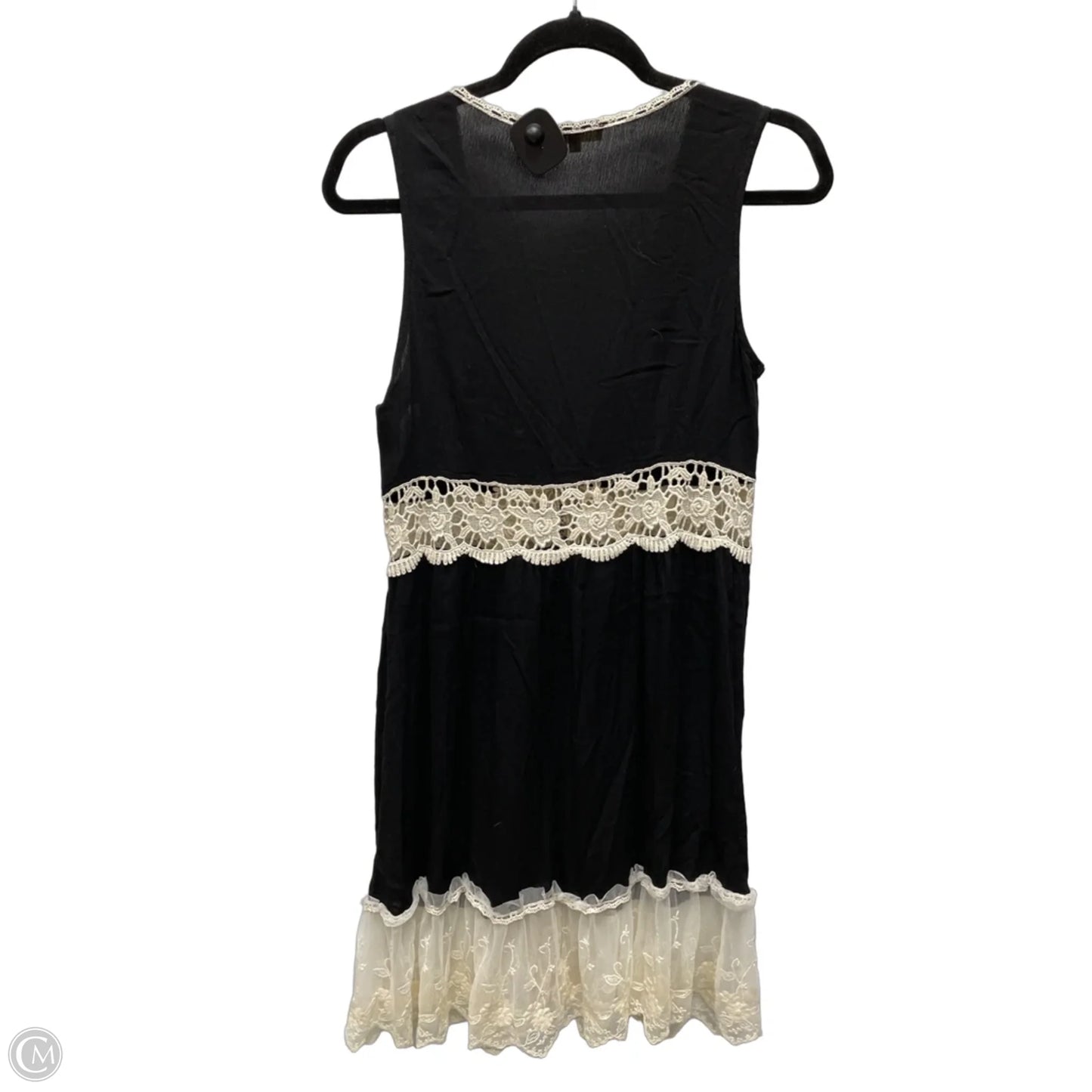 Cardigan By Entro In Black & Cream, Size: S
