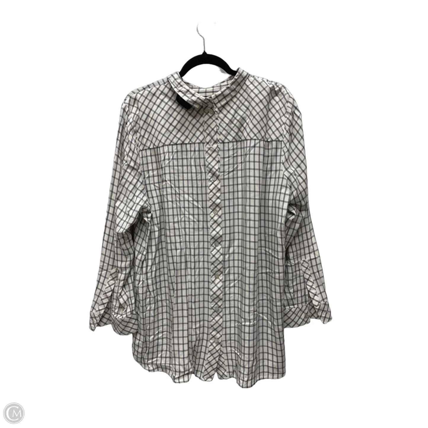 Tunic Long Sleeve By J. Jill In Checkered Pattern, Size: Xl