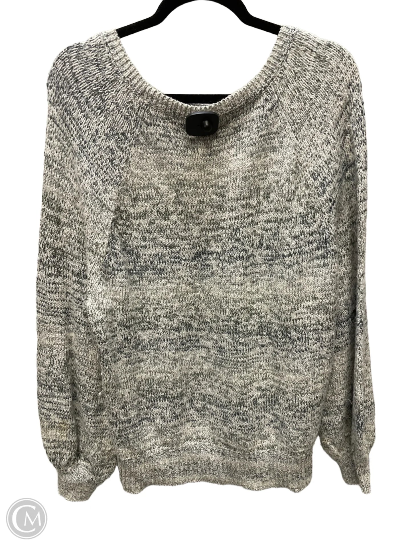Sweater By Loft In Grey & White, Size: Xl