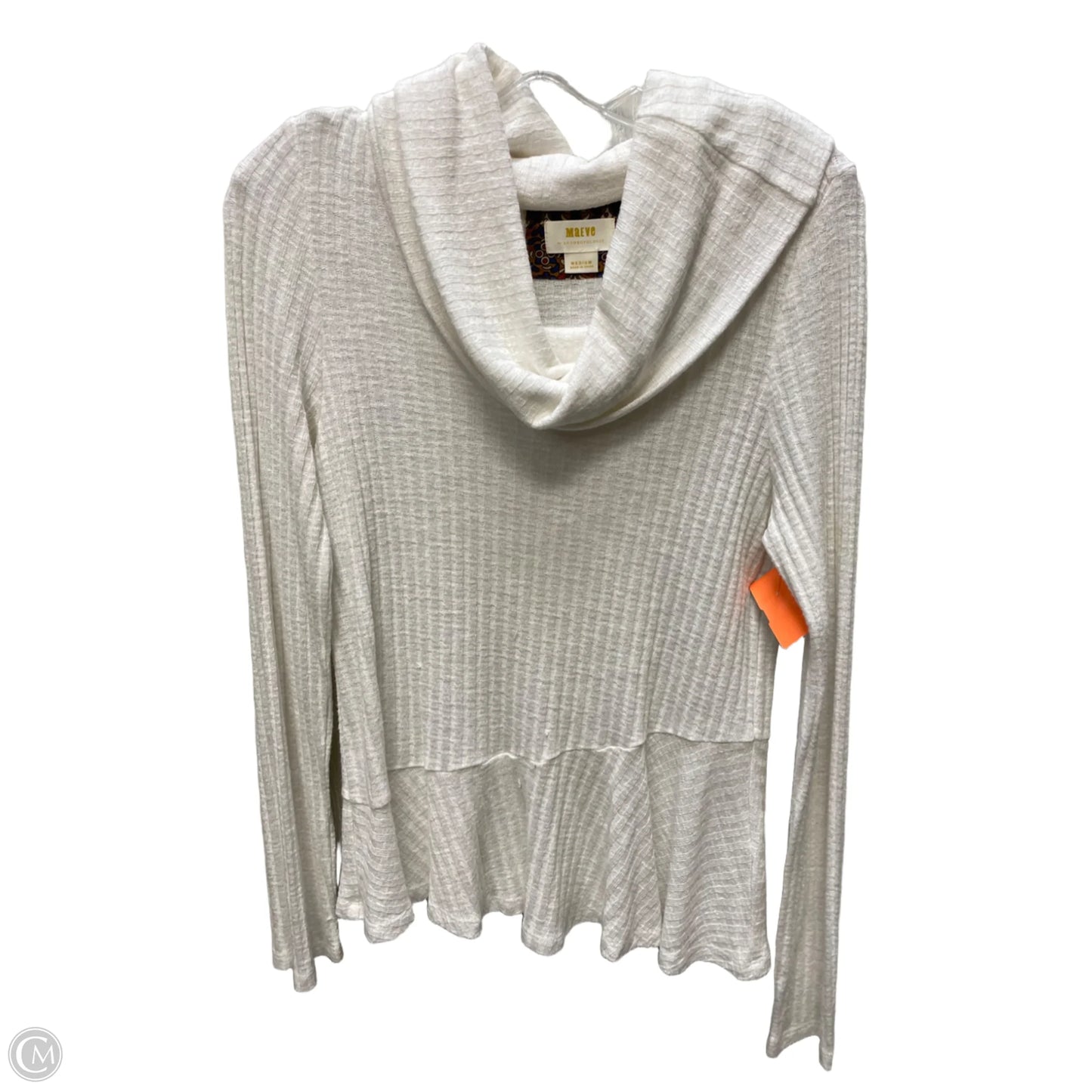 Top Long Sleeve By Maeve In Cream, Size: Medium
