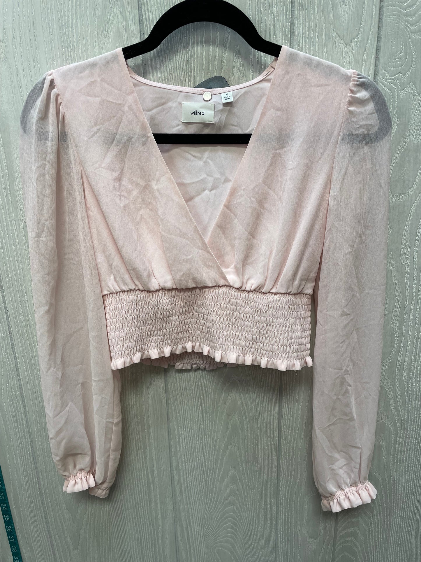 Blouse Long Sleeve By Wilfred In Pink, Size: Xs