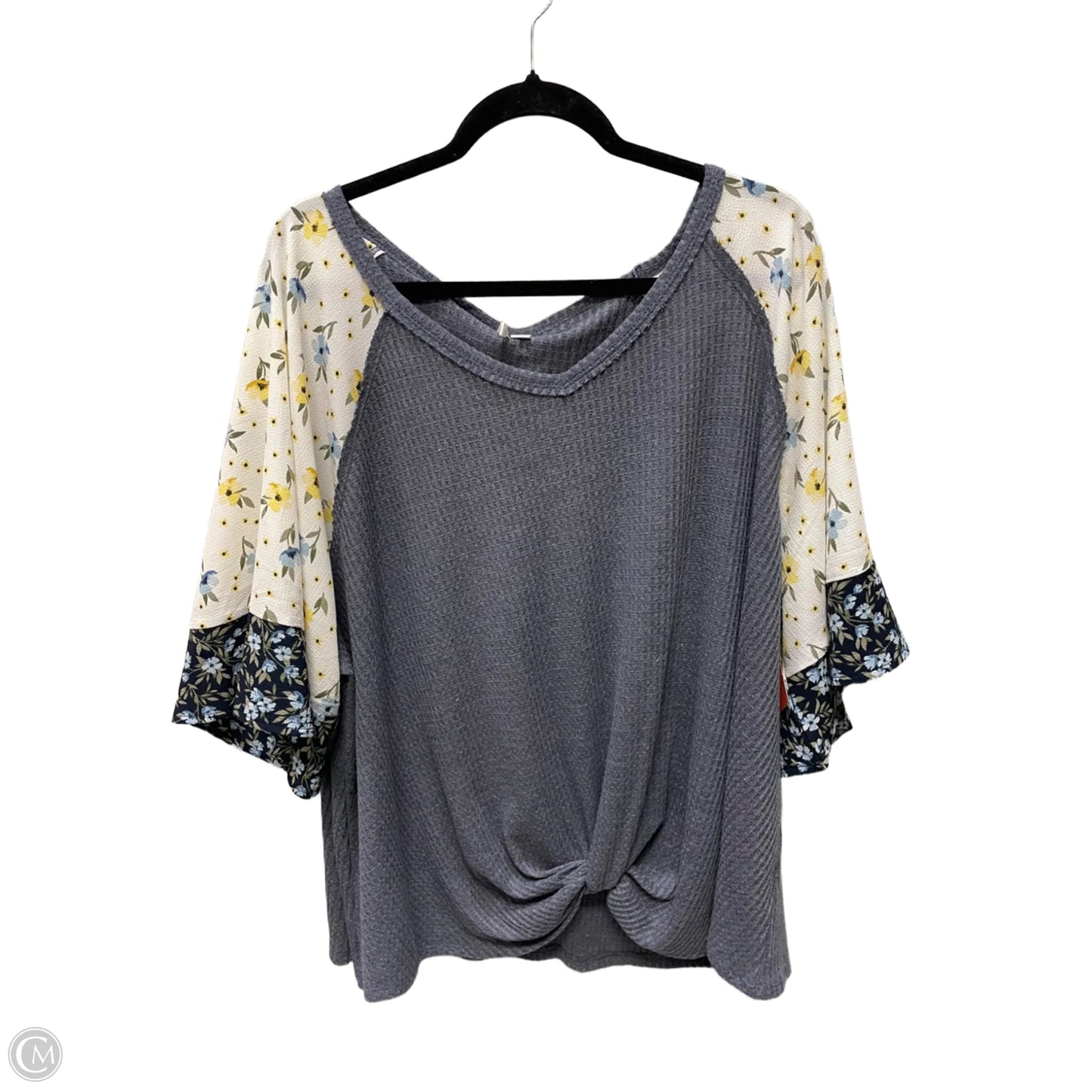 Top Short Sleeve By Cato In Floral Print, Size: 3x