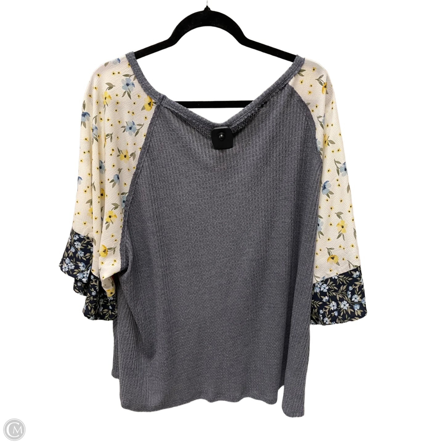 Top Short Sleeve By Cato In Floral Print, Size: 3x