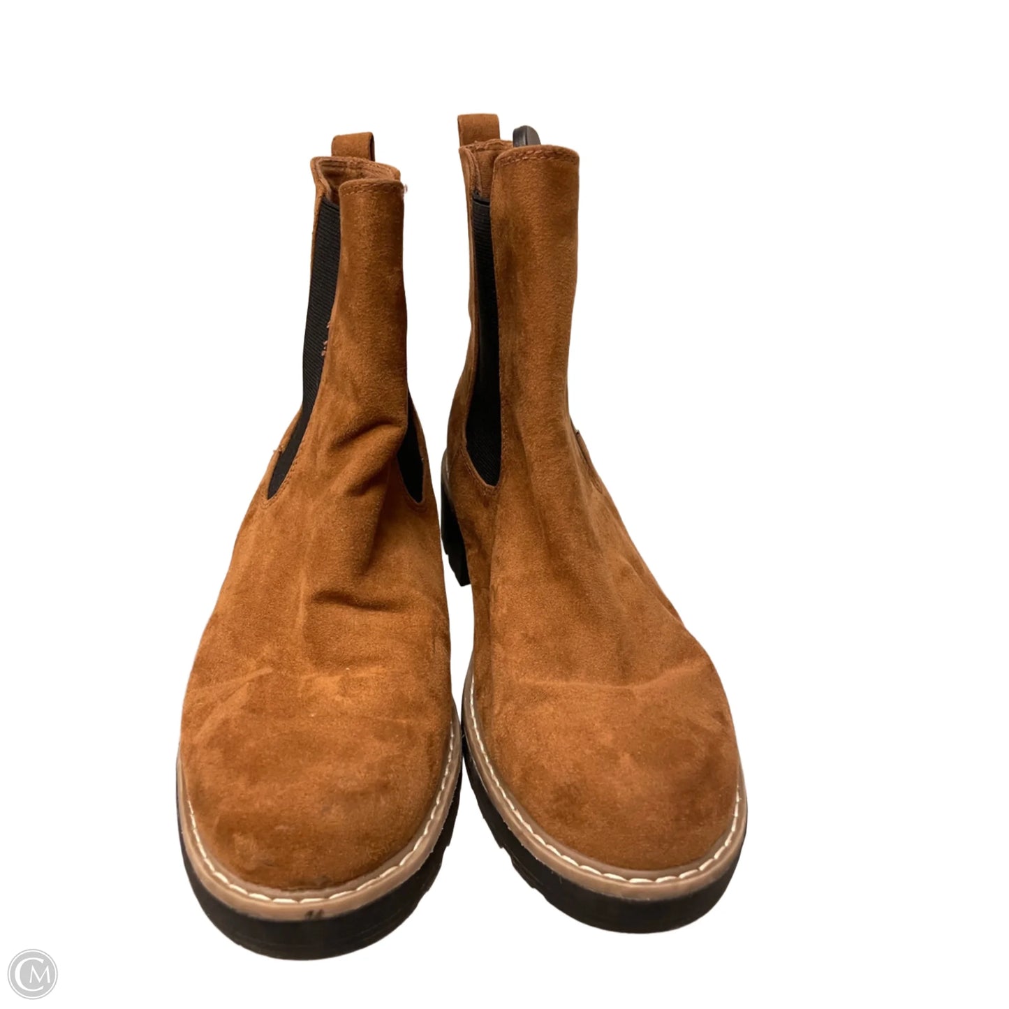 Boots Ankle Heels By Universal Thread In Black & Brown, Size: 8