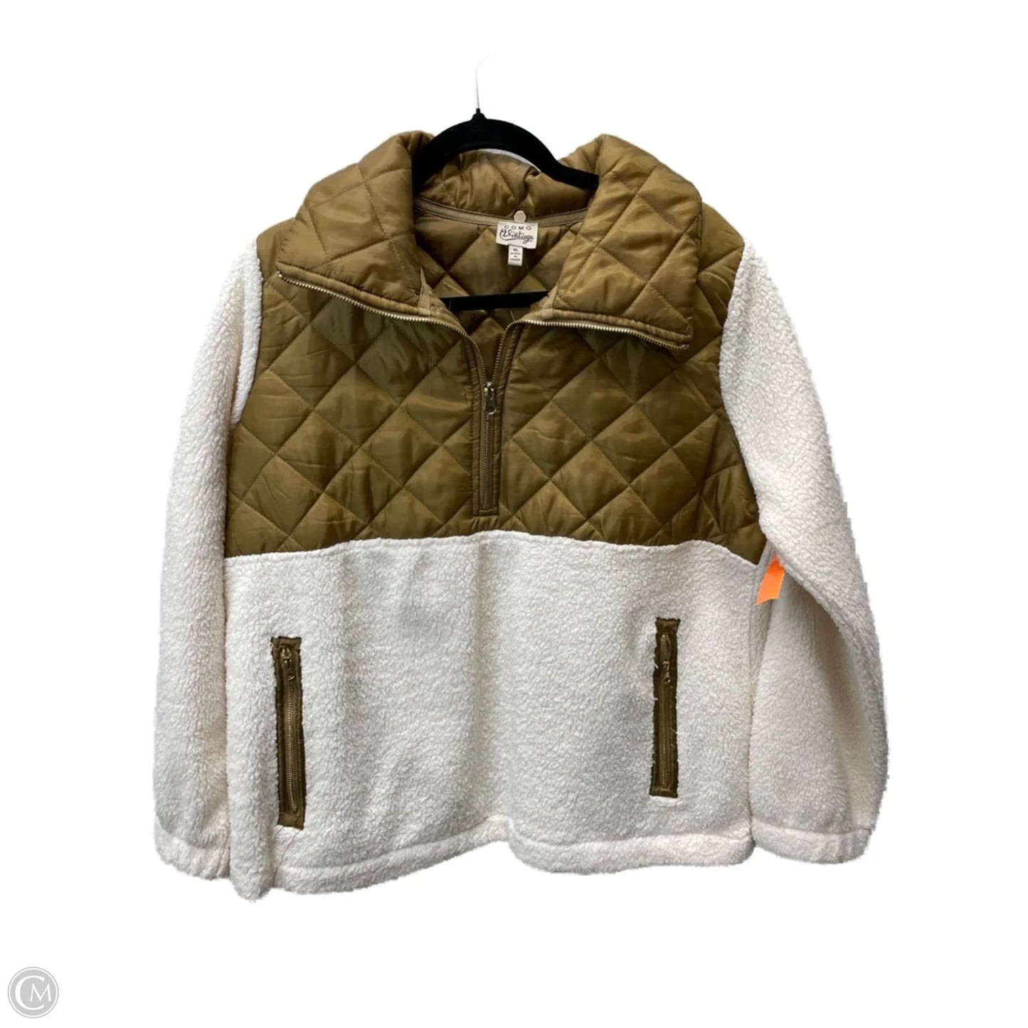 Jacket Fleece By Como Vintage In Cream, Size: Xl