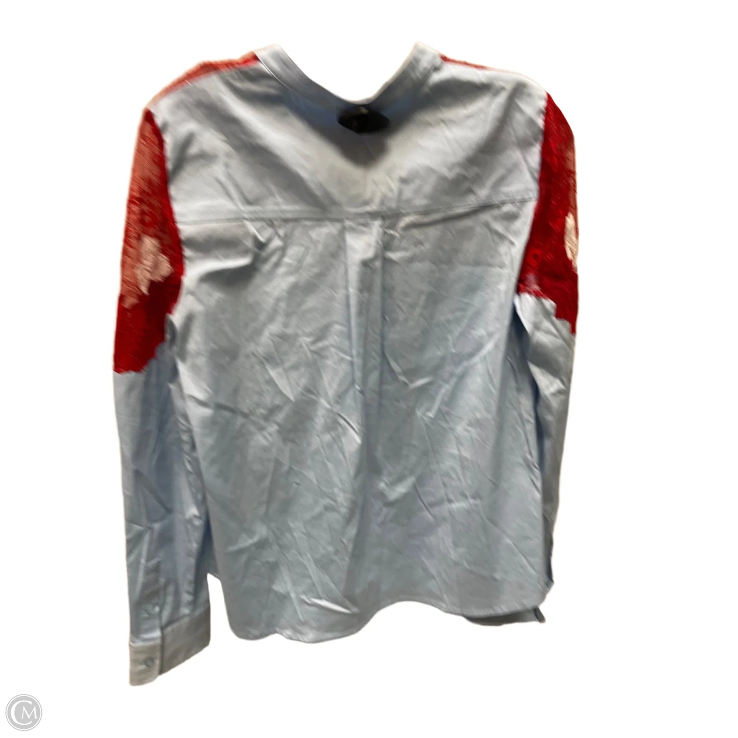 Top Long Sleeve By White House Black Market In Blue & Red, Size: S