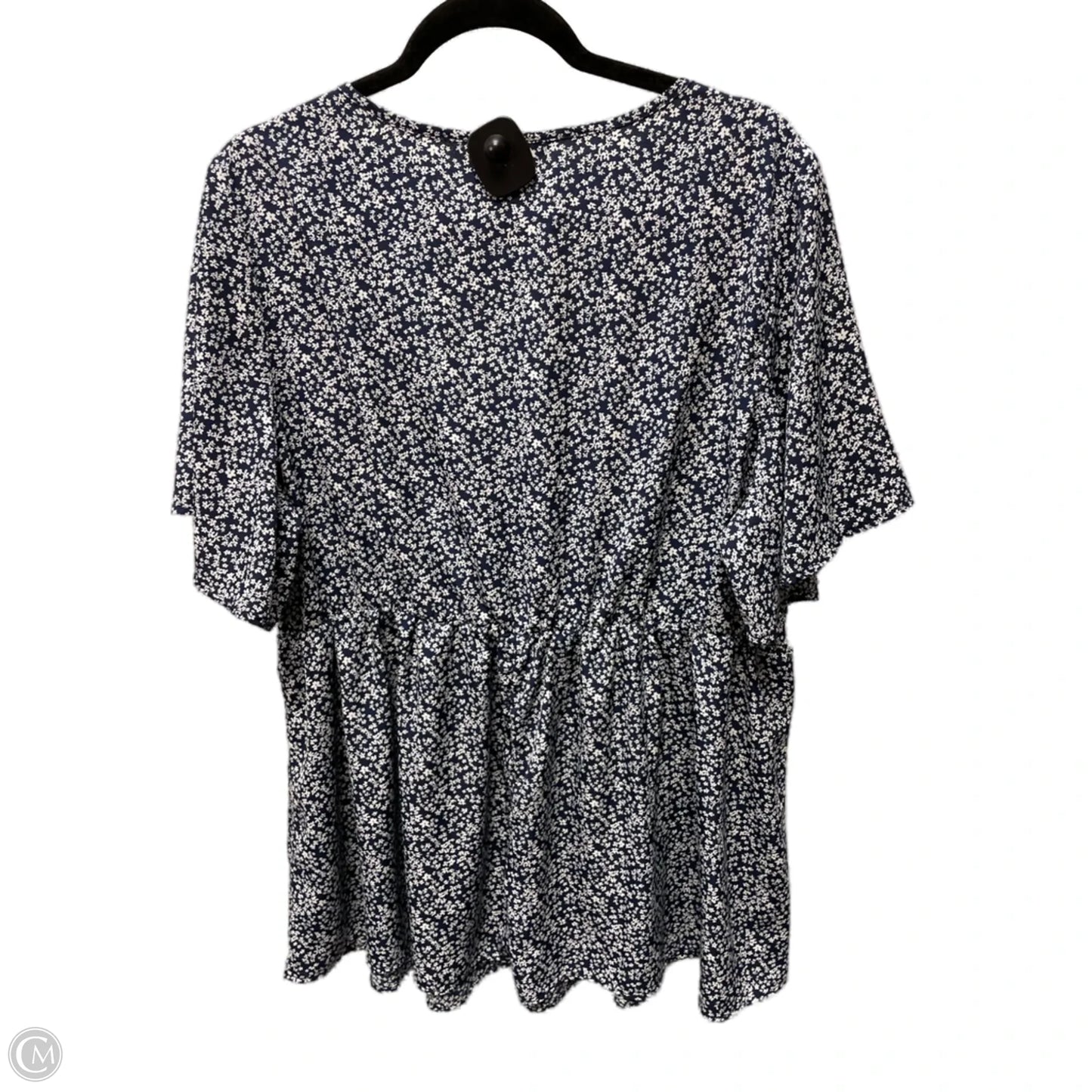 Top Short Sleeve By Clothes Mentor In Floral Print, Size: 1x