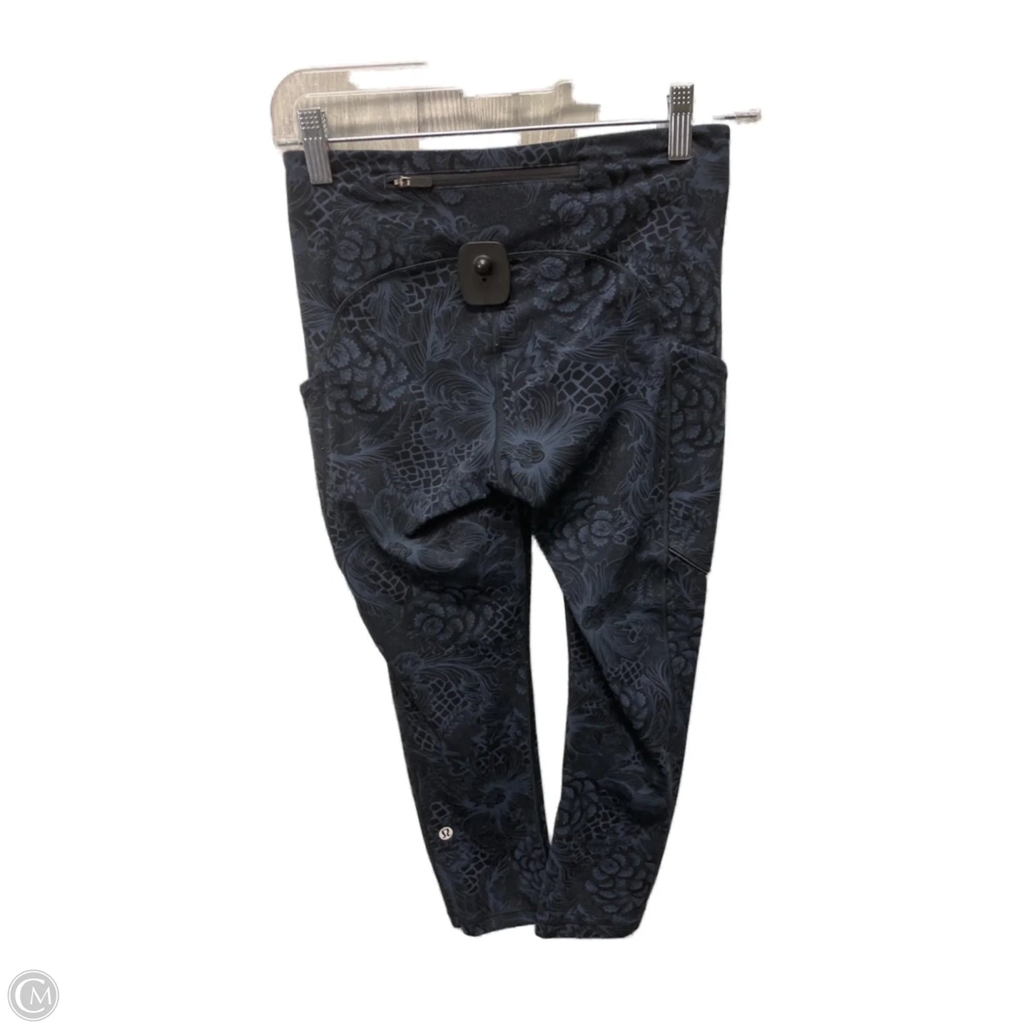 Athletic Leggings Capris By Lululemon In Black & Blue, Size: S