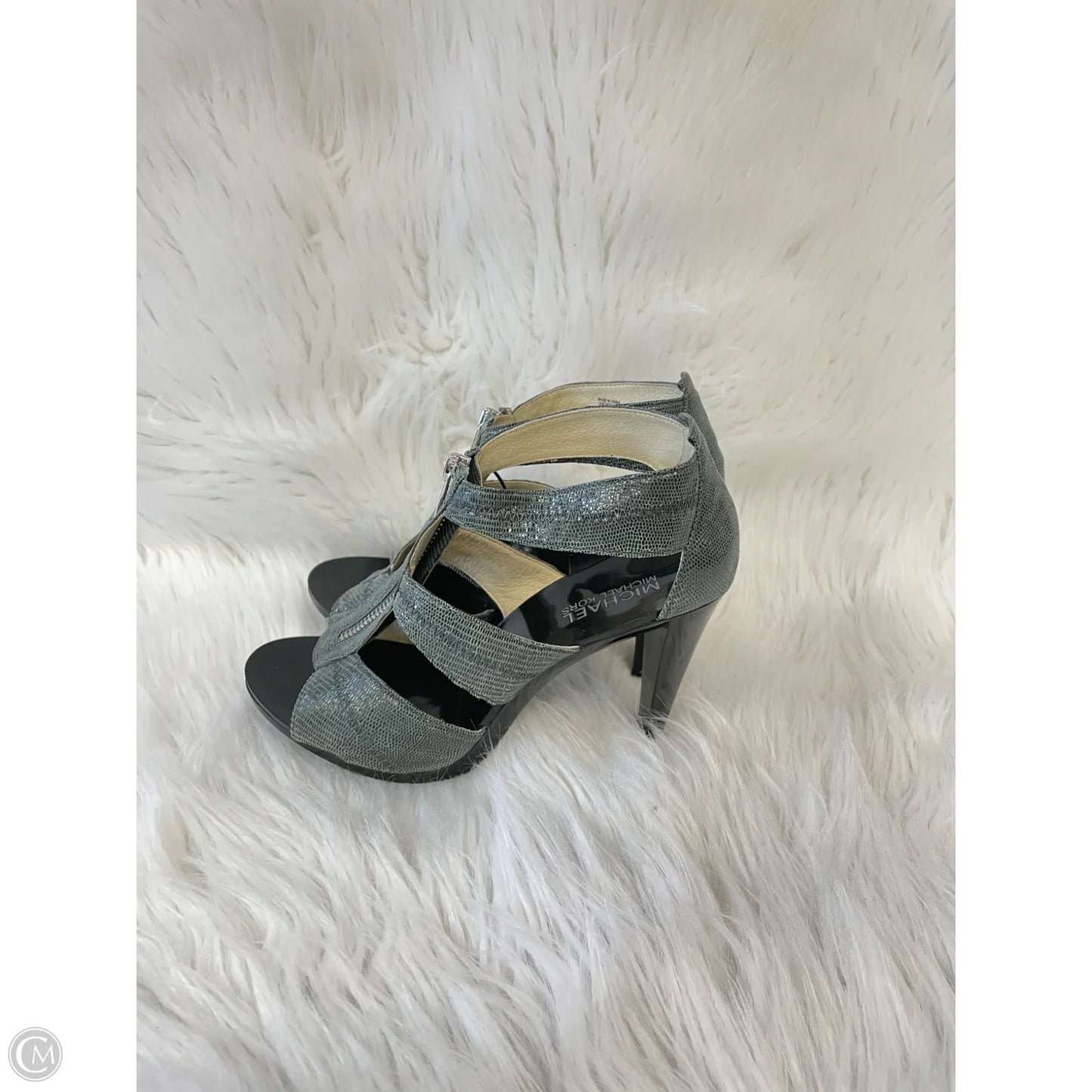 Sandals Designer By Michael Kors In Grey, Size: 6.5