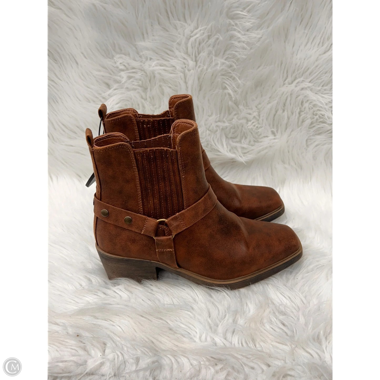 Boots Ankle Heels By True Craft In Brown, Size: 10