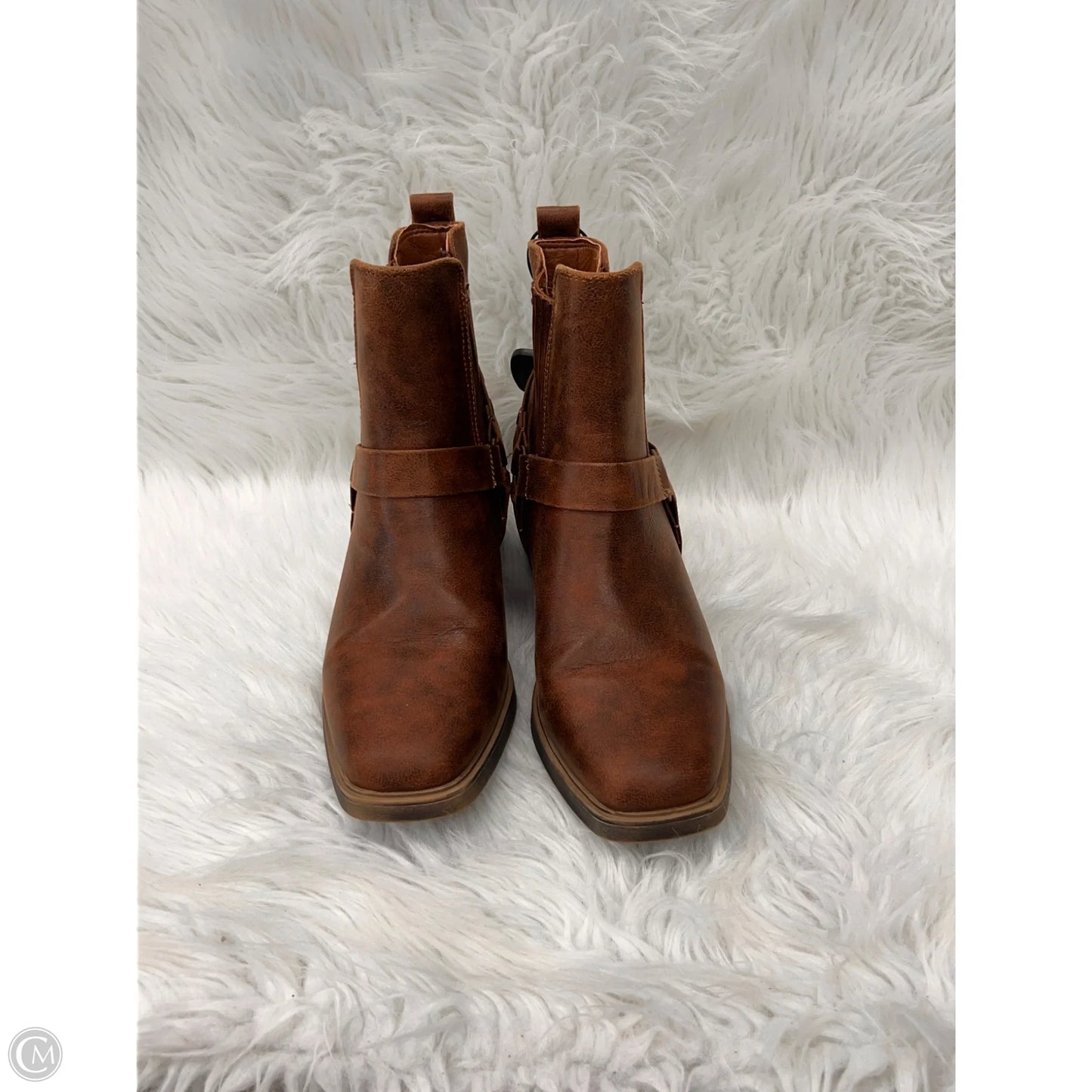 Boots Ankle Heels By True Craft In Brown, Size: 10