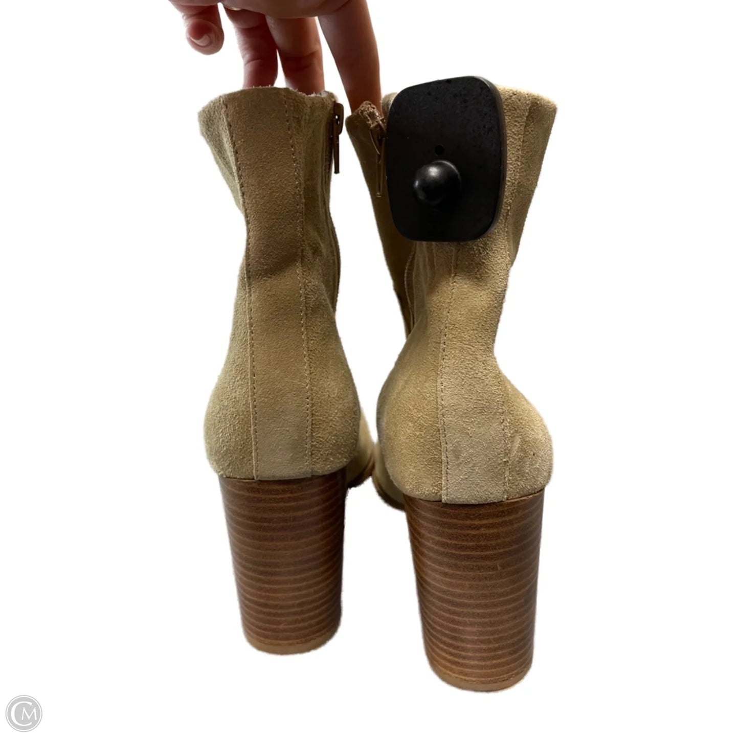 Boots Ankle Heels By Steve Madden In Tan, Size: 11