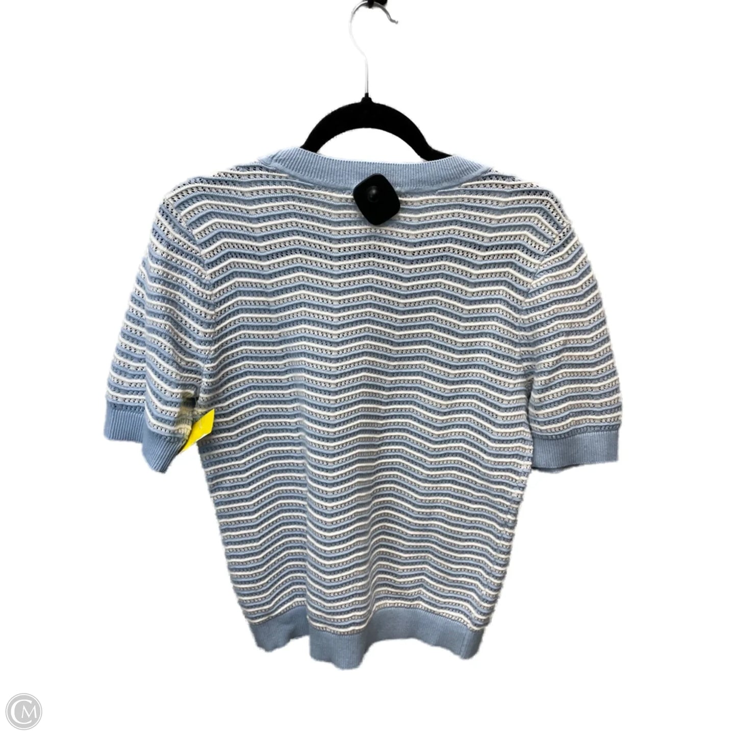 Sweater Short Sleeve By Loft In Striped Pattern, Size: S