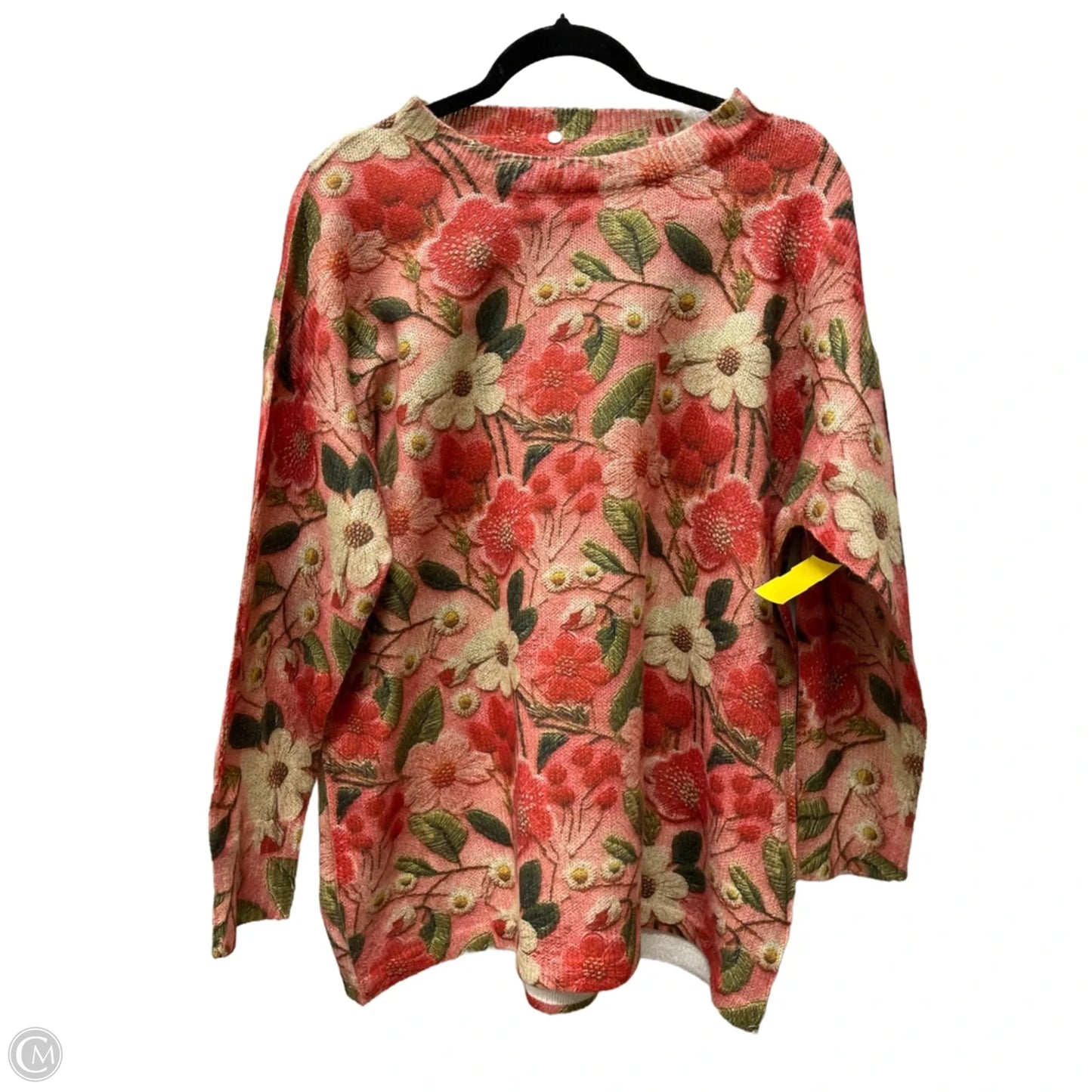 Sweater By Shein In Floral Print, Size: 1x