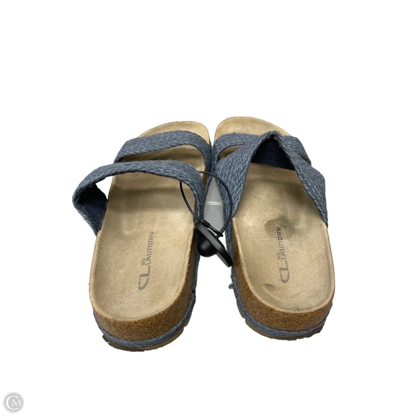 Sandals Flats By Chinese Laundry In Blue & Tan, Size: 8