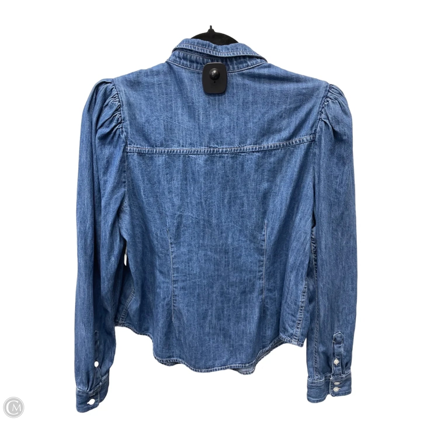 Top Long Sleeve By Express In Blue Denim, Size: L