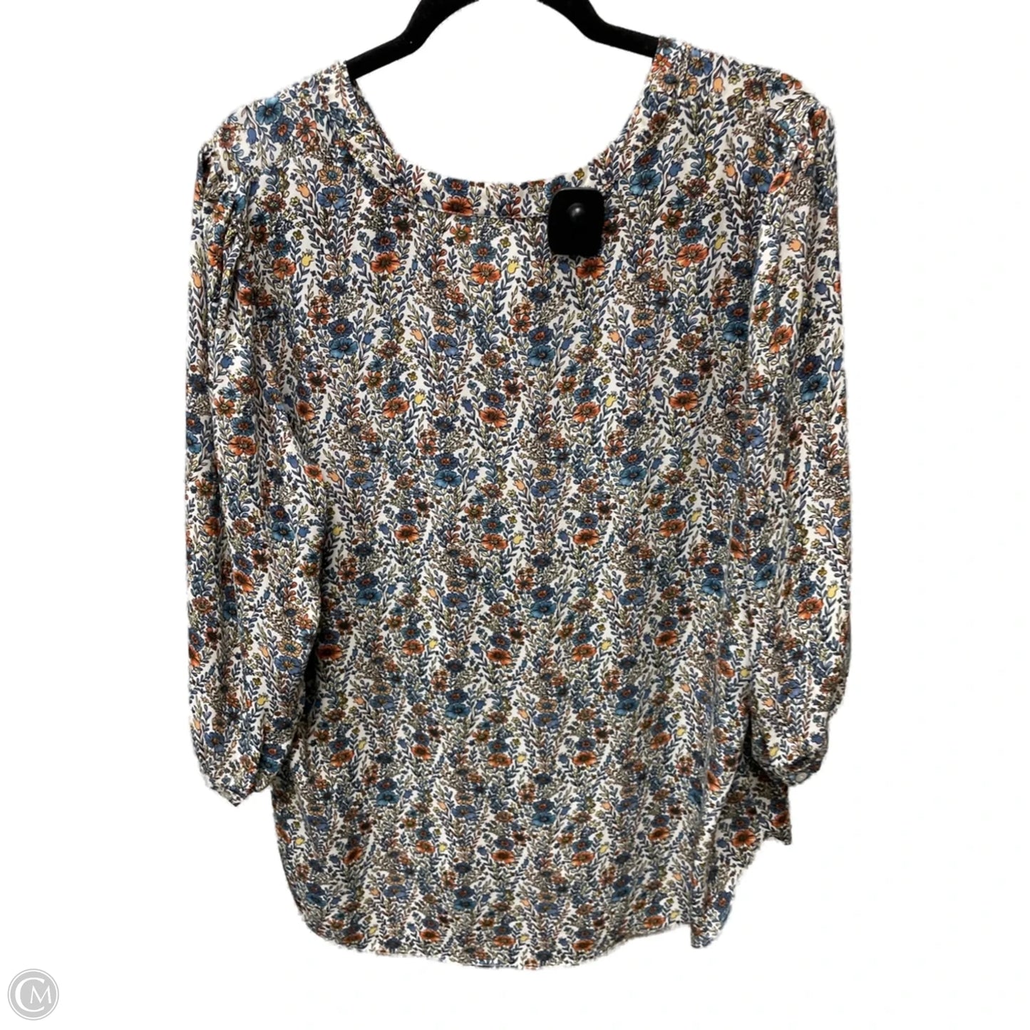 Blouse 3/4 Sleeve By Rose And Olive In Floral Print, Size: 1x