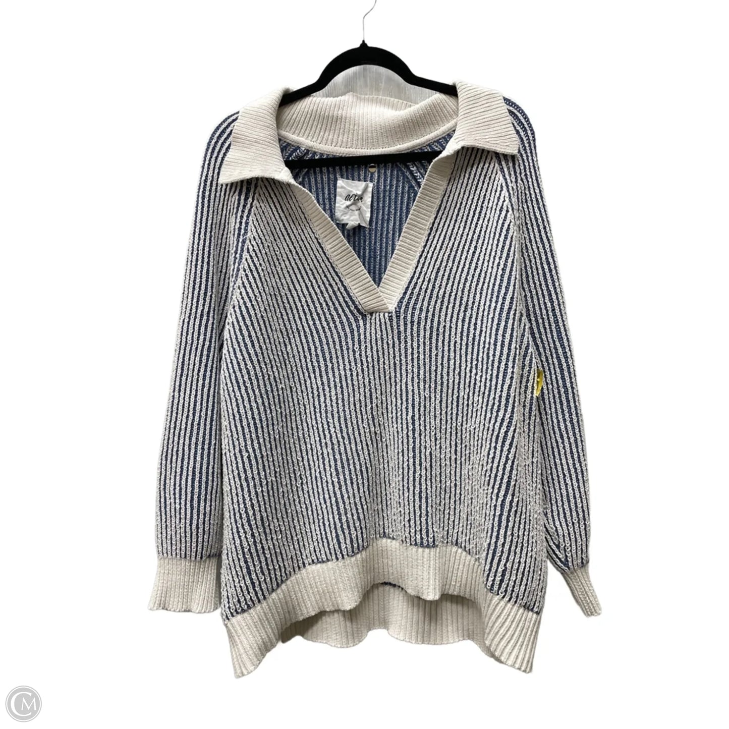 Sweater By Aerie In Striped Pattern, Size: L
