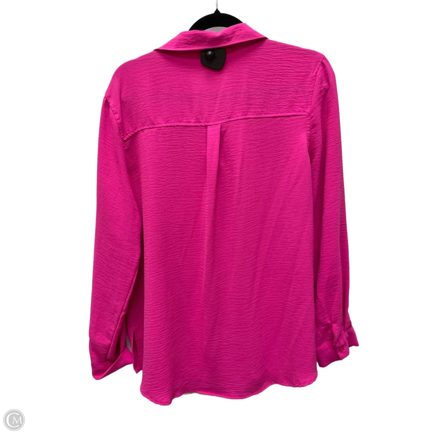 Blouse Long Sleeve By Fashion Nova In Pink, Size: L