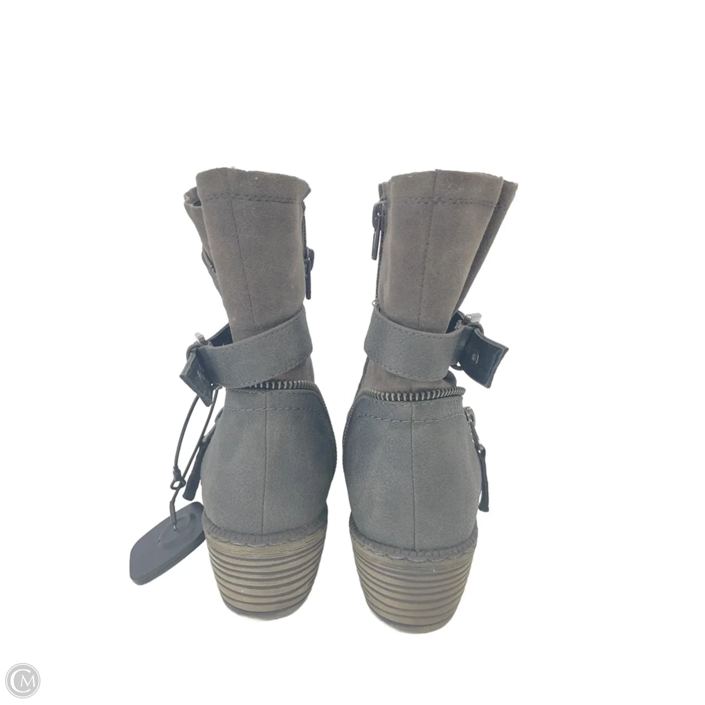 Boots Ankle Heels By Riekers In Grey, Size: 6