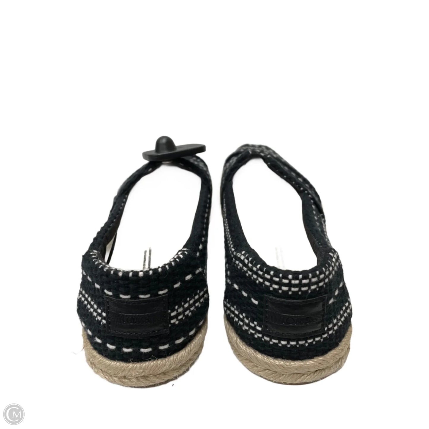 Shoes Flats By Toms In Black & White, Size: 7