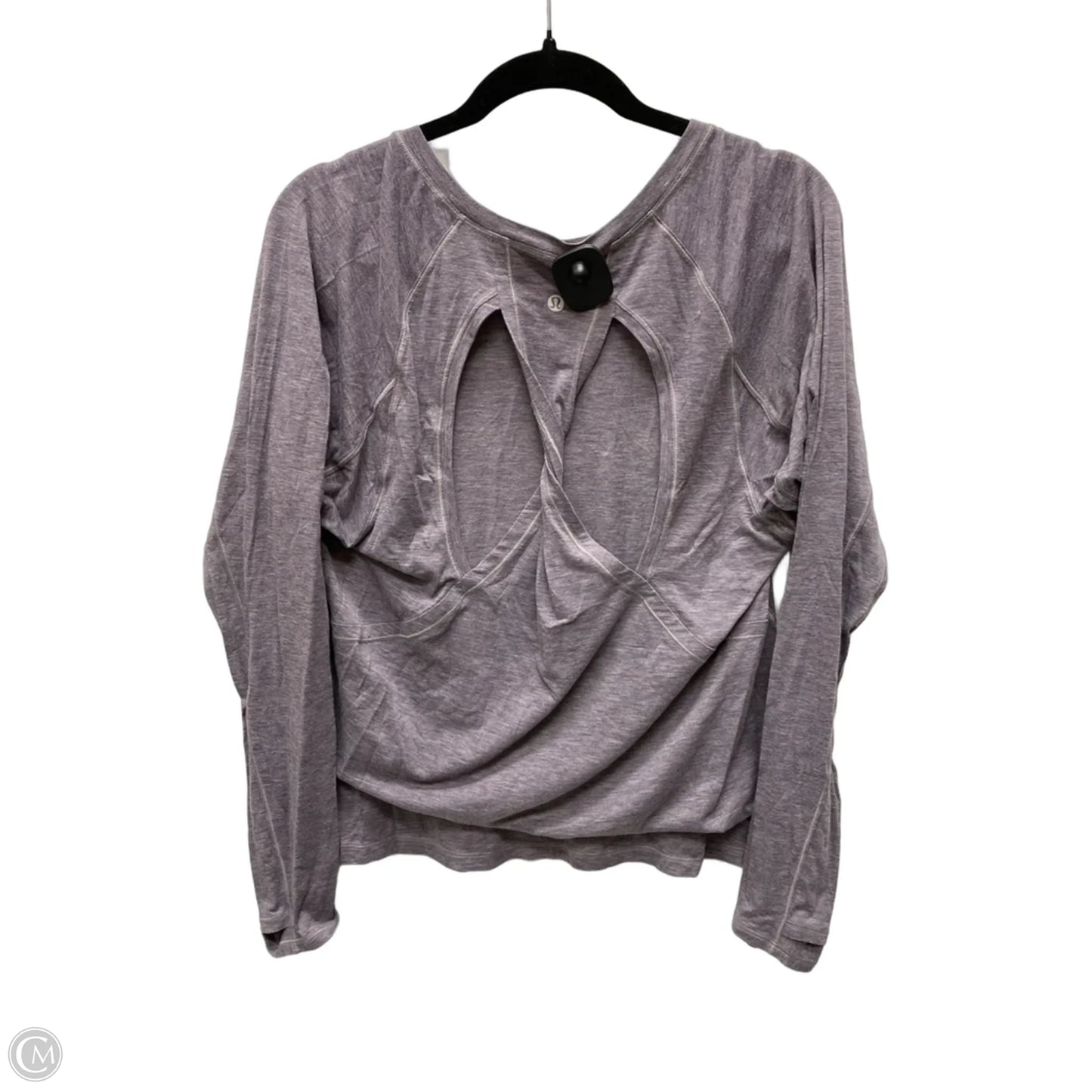 Athletic Top Long Sleeve Crewneck By Lululemon In Purple, Size: L