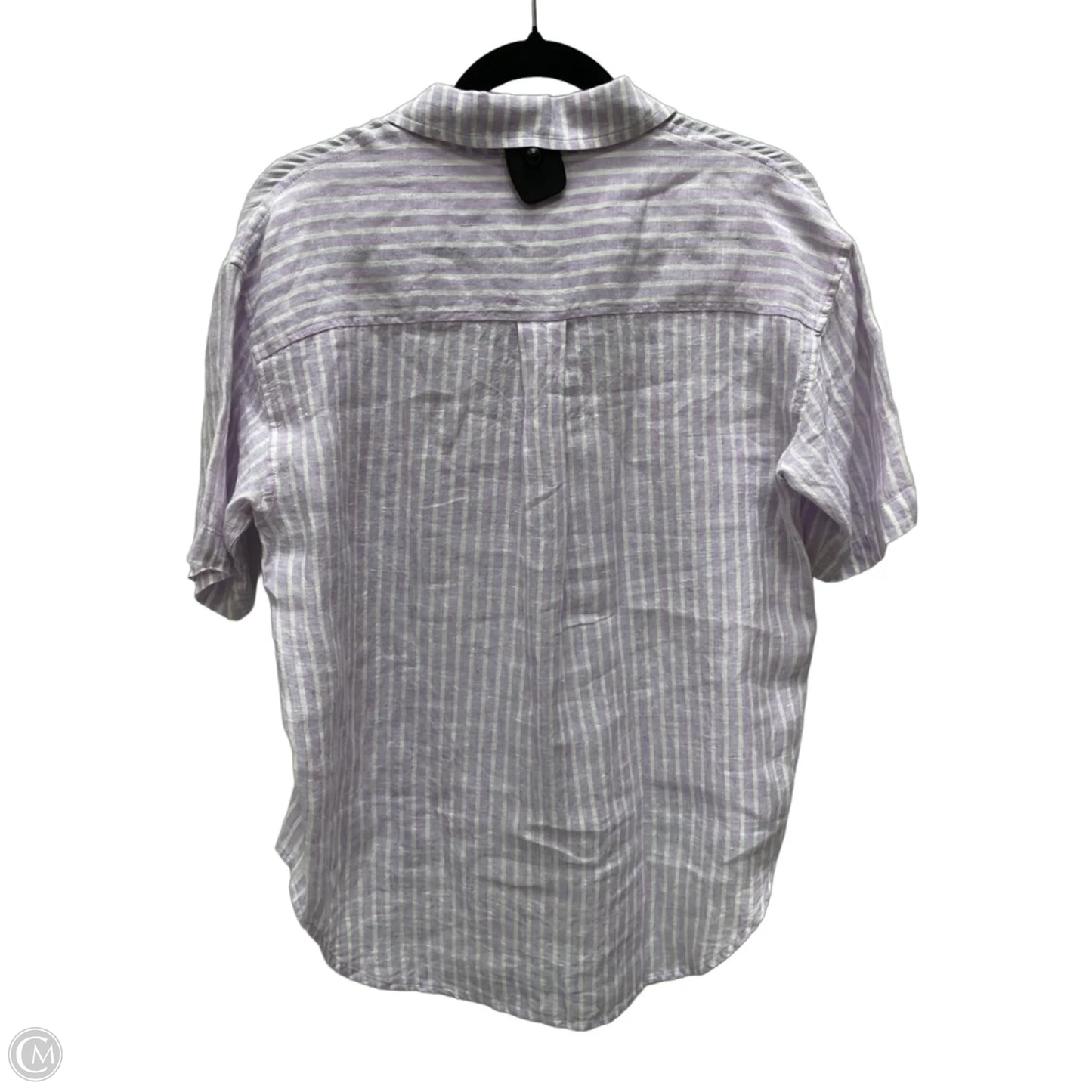 Blouse Short Sleeve By Cma In Striped Pattern, Size: S